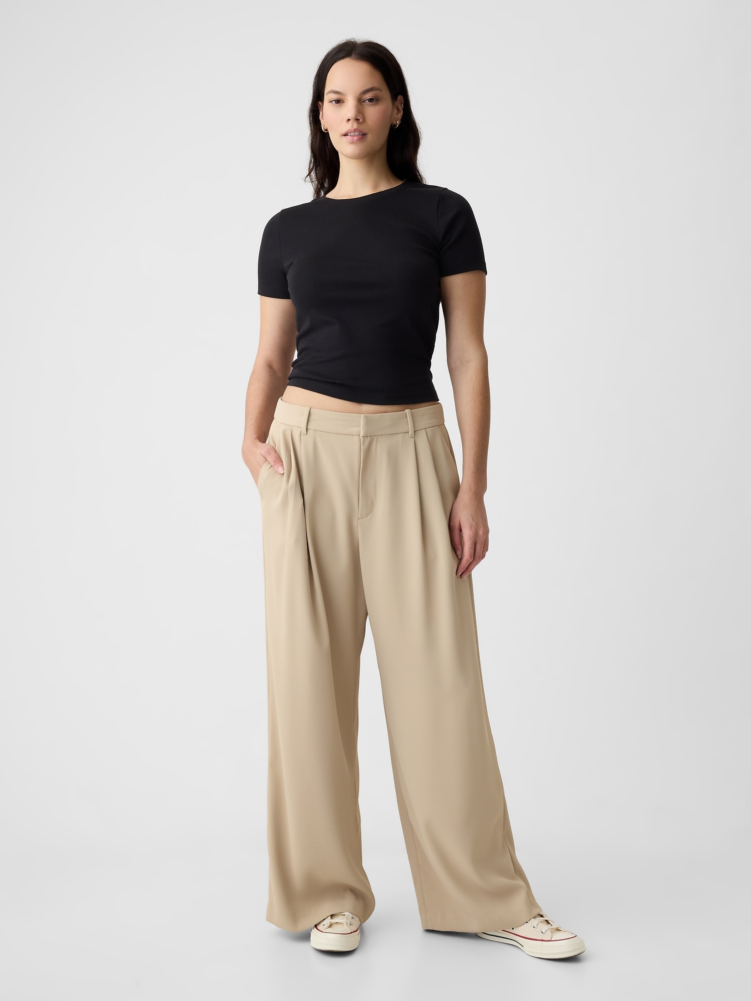 Pantaloni chino pentru femei GAP - bej
