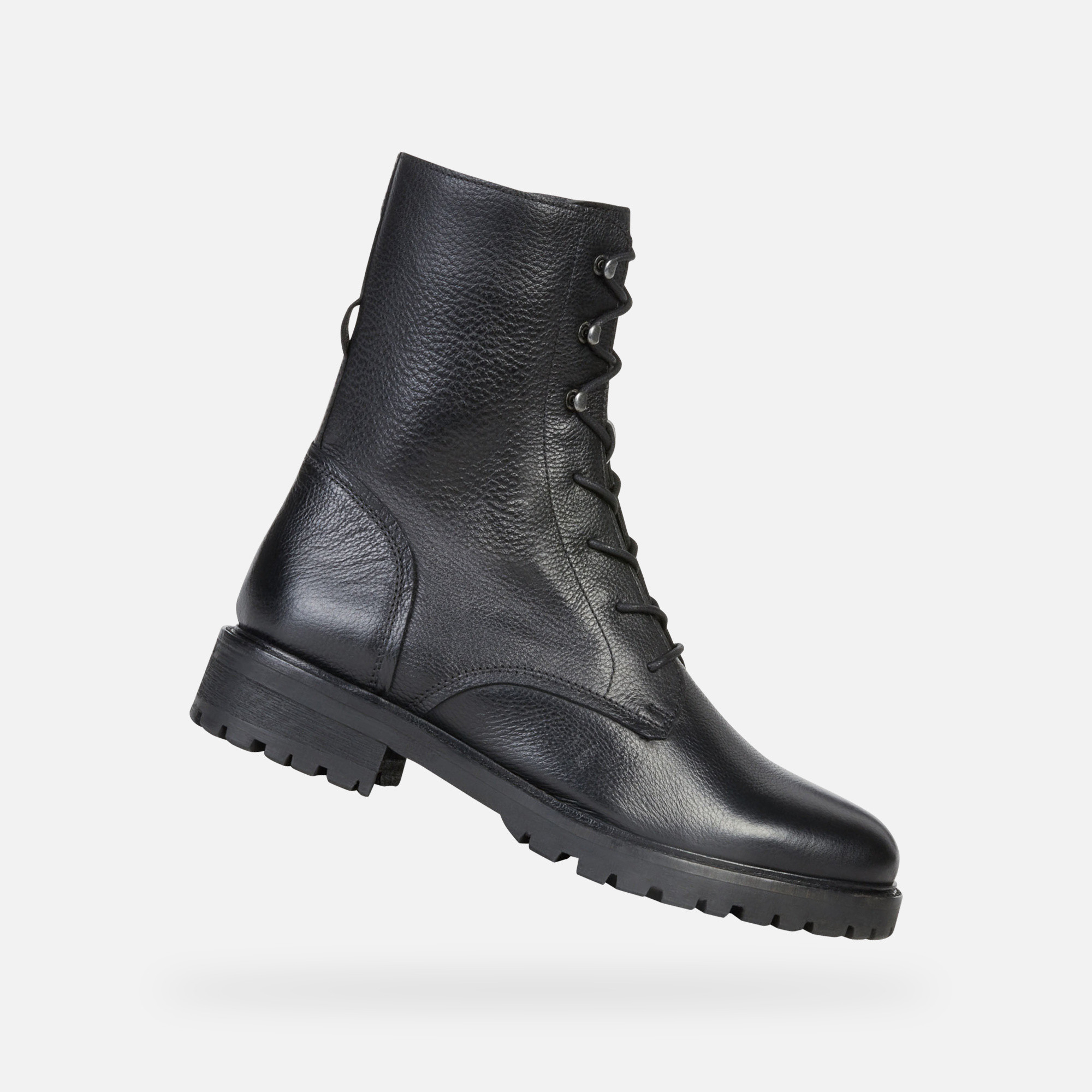 Black womens ankle boots Geox Hoara - Womens