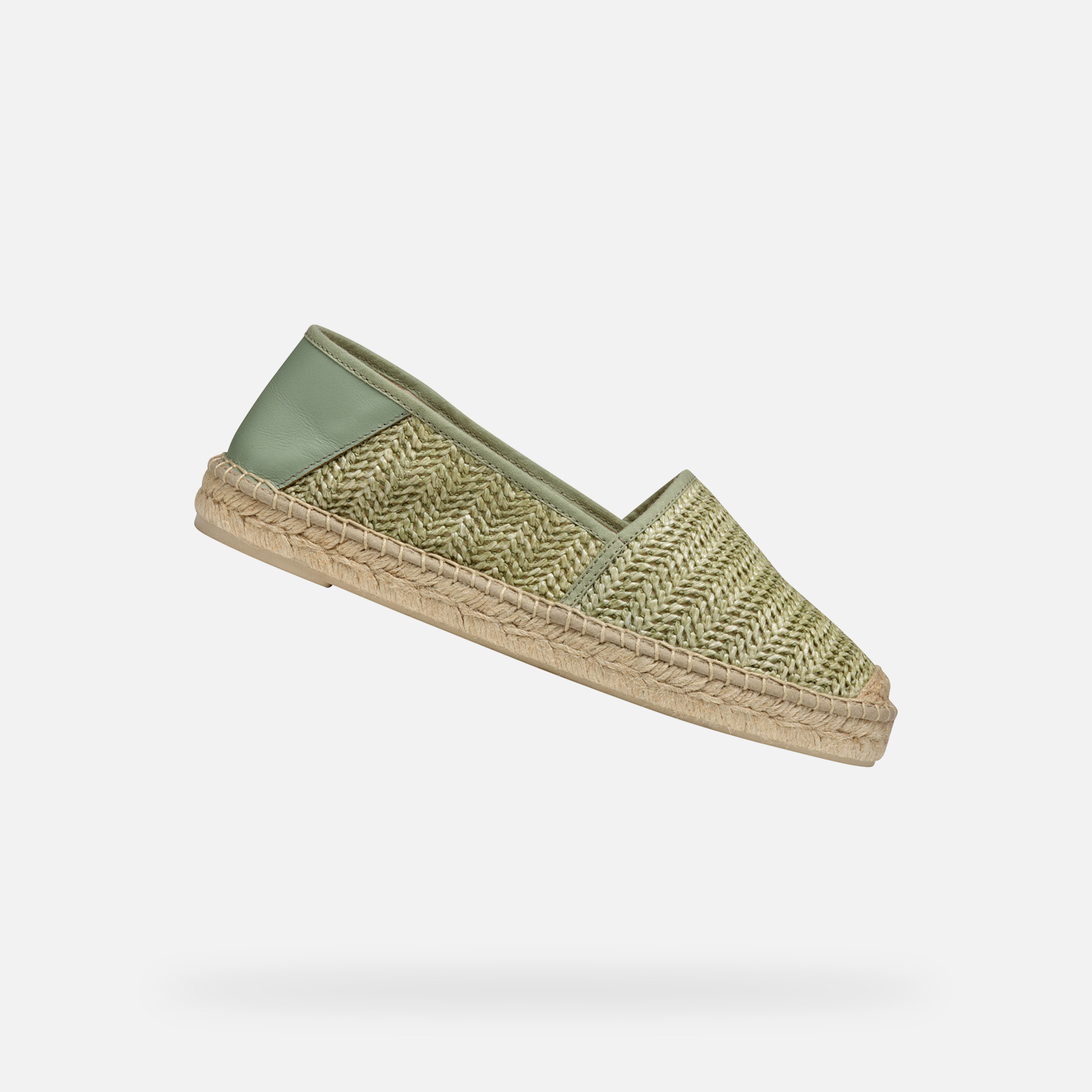 Light green womens espadrilles Geox Lampedusa - Womens