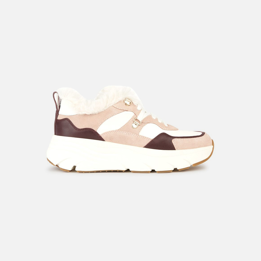 Pink womens sneakers Geox Diamanta - Womens