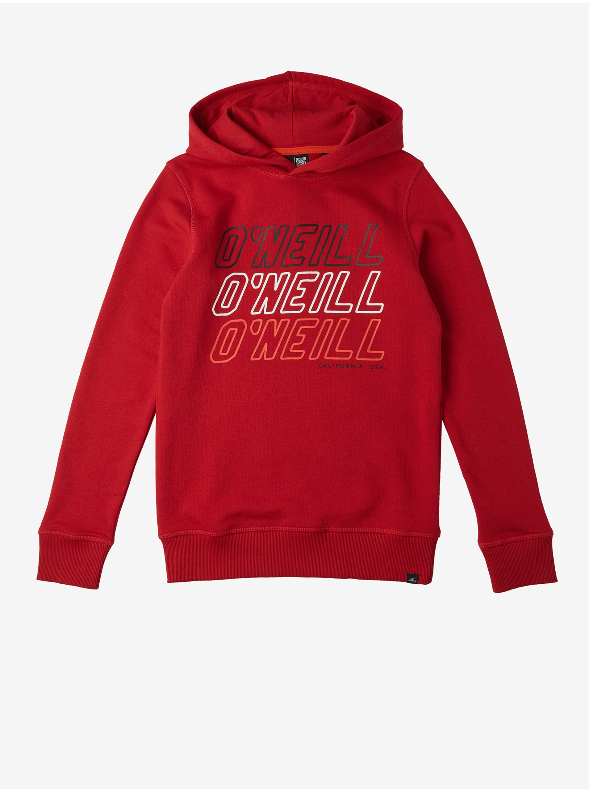 Levně ONeill Červená holčičí mikina s kapucí O'Neill All Year Sweat - Holky