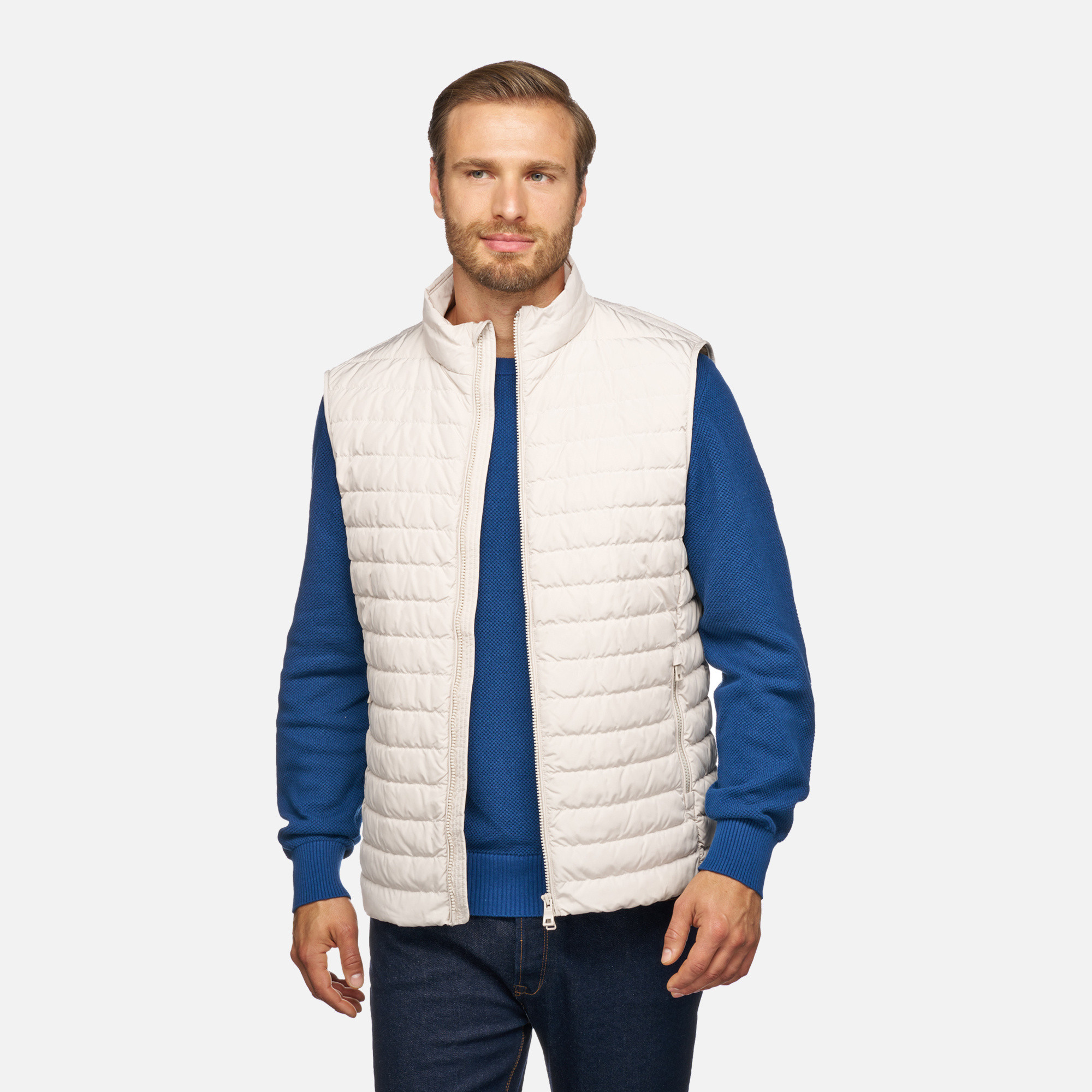 Cream men&#039;s vest Geox Warrens - Men&#039;s