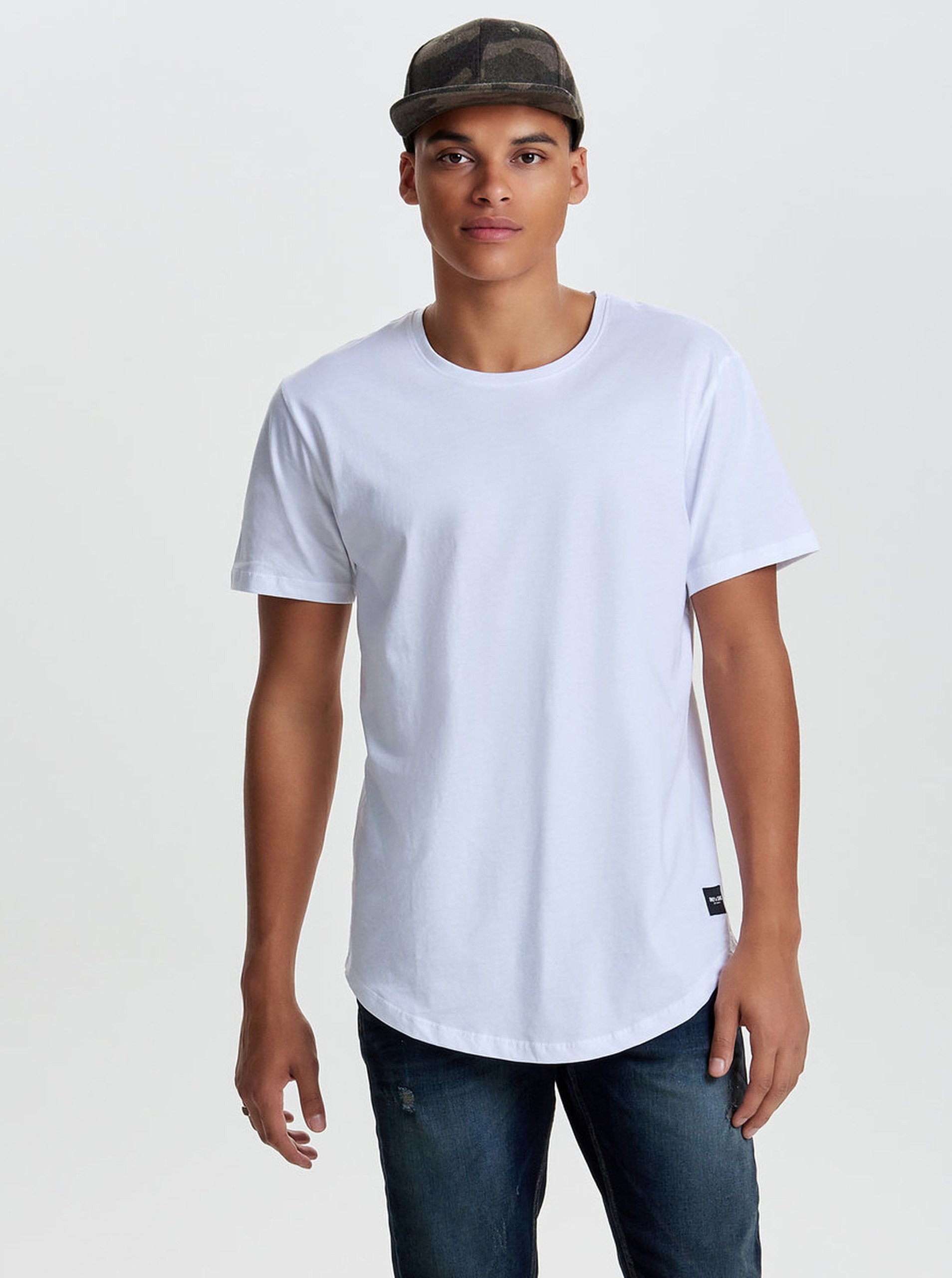 Levně Bílé basic tričko ONLY & SONS Matt - Pánské