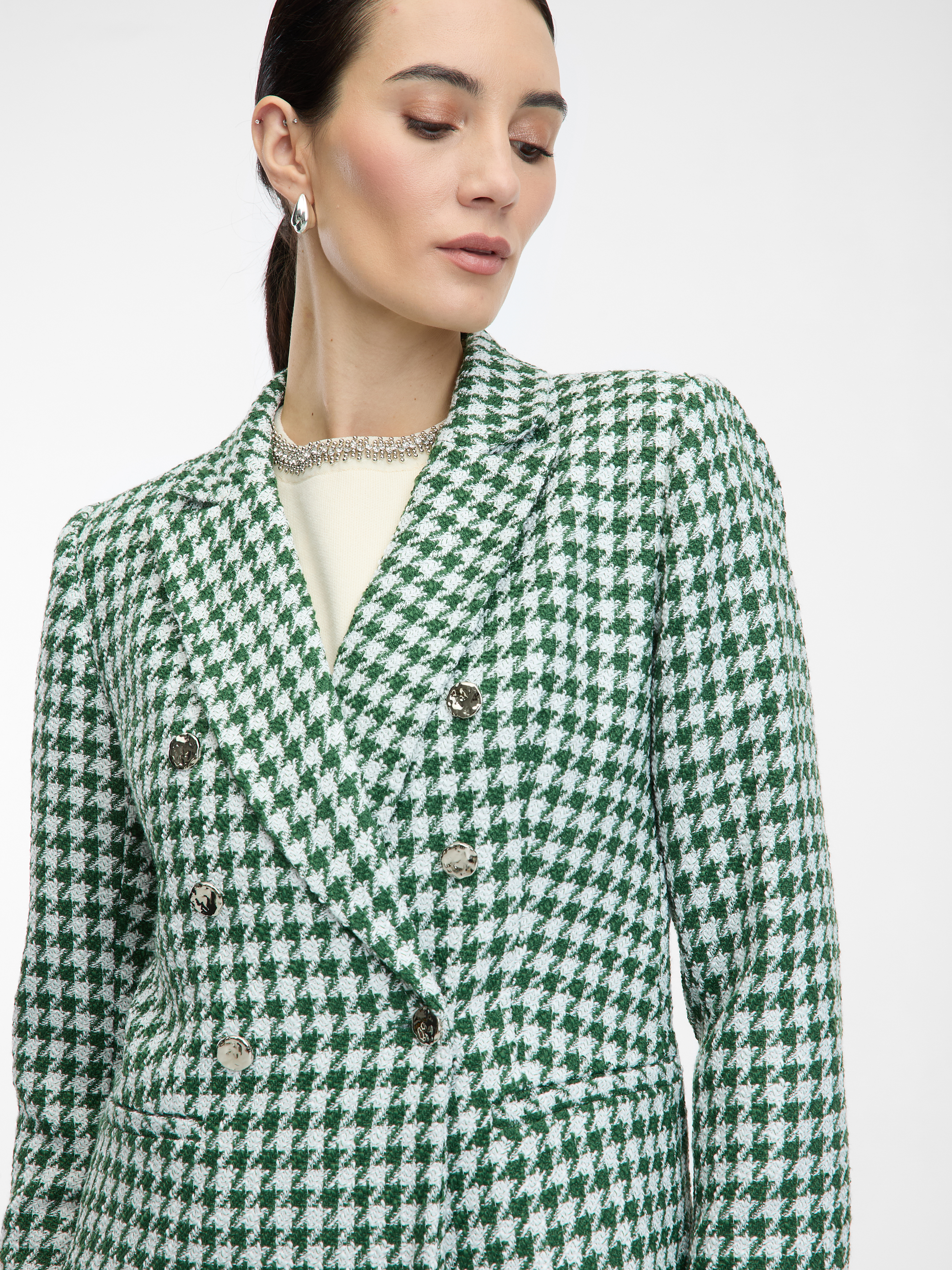 Green women&#039;s patterned blazer ORSAY - Women&#039;s