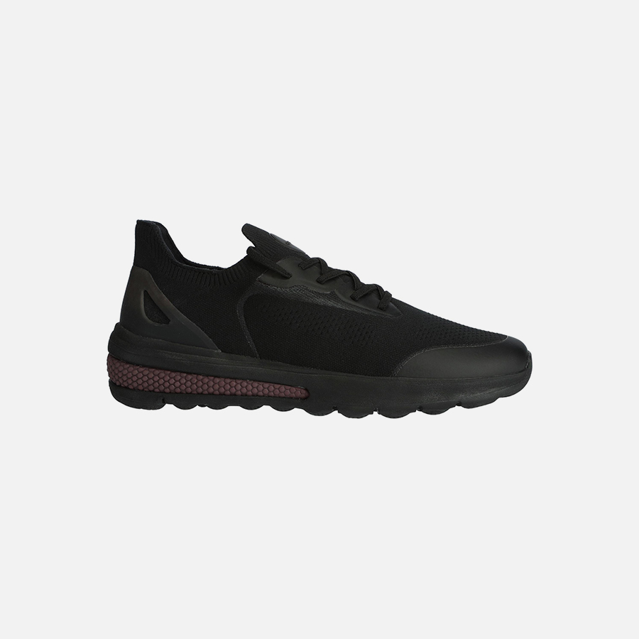 Black mens sneakers Geox Spherica Actif - Mens