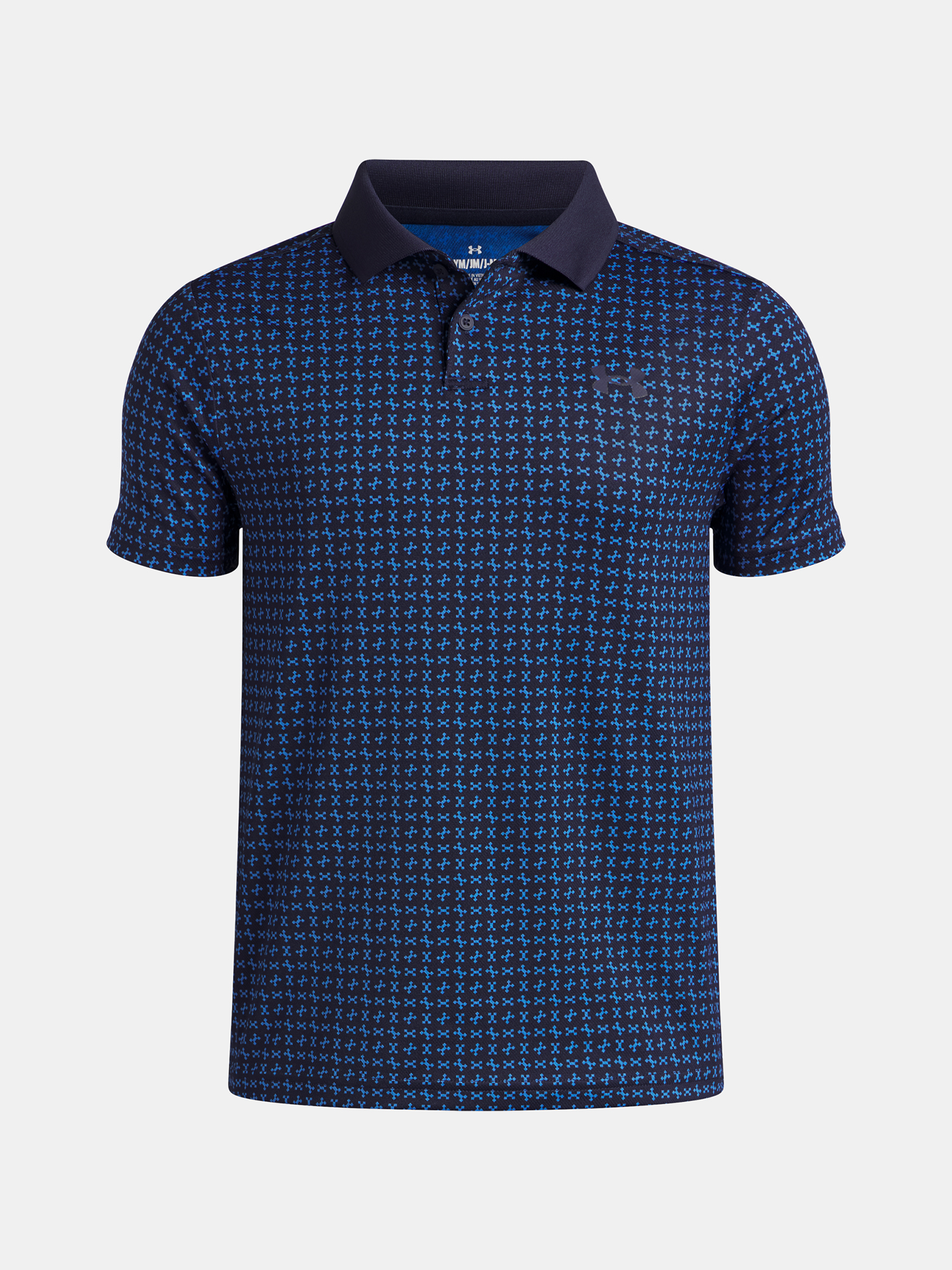 Boys T-shirt Under Armour UA Matchplay Printed Polo-BLU - Boys