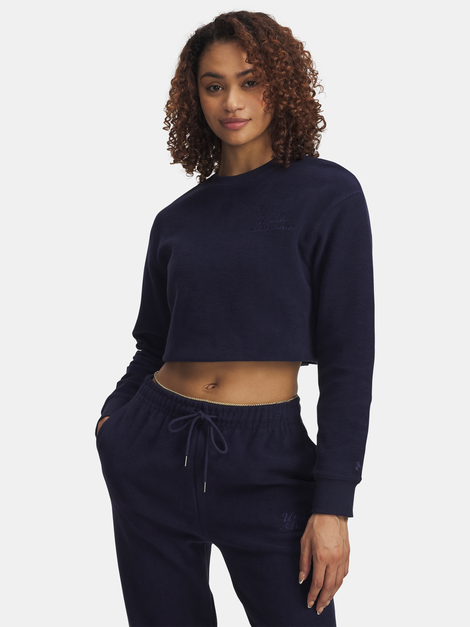 Women&#039;s sweatshirt Under Armour Icon Terry Varsity Crew-BLU - Women&#039;s
