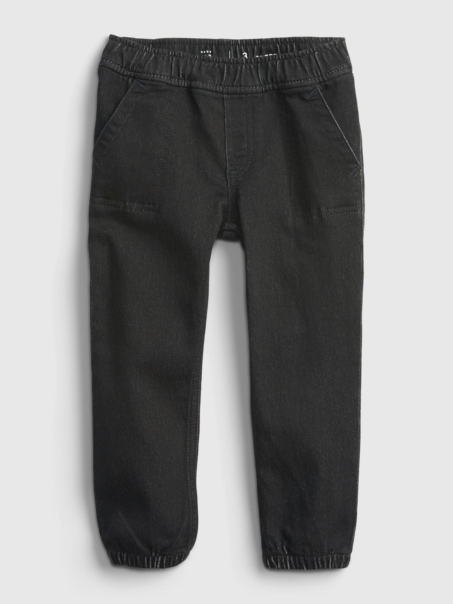 GAP Dětské Džiny Black Denim Joggers - Kluci