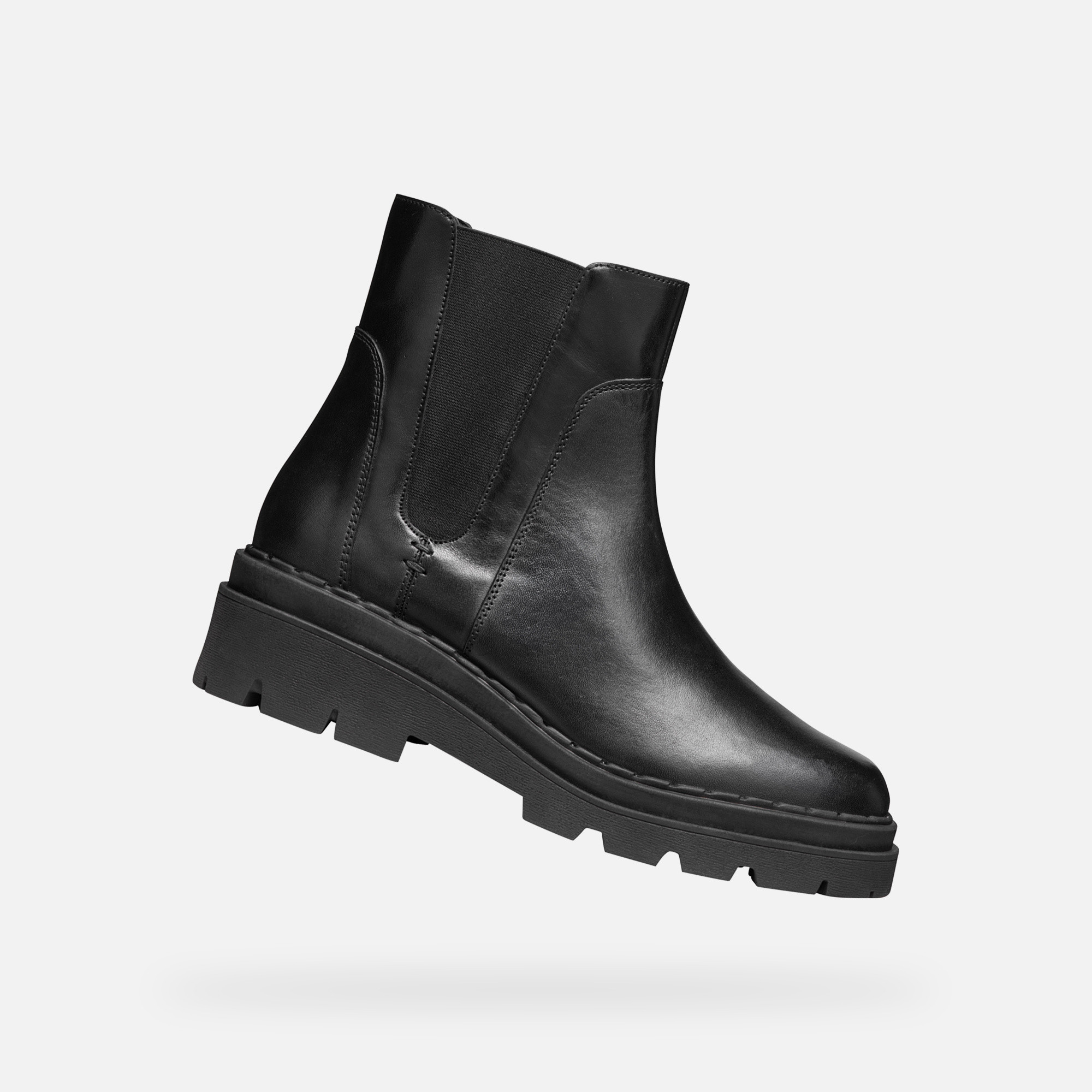 Black womens ankle boots Geox Felleny - Womens