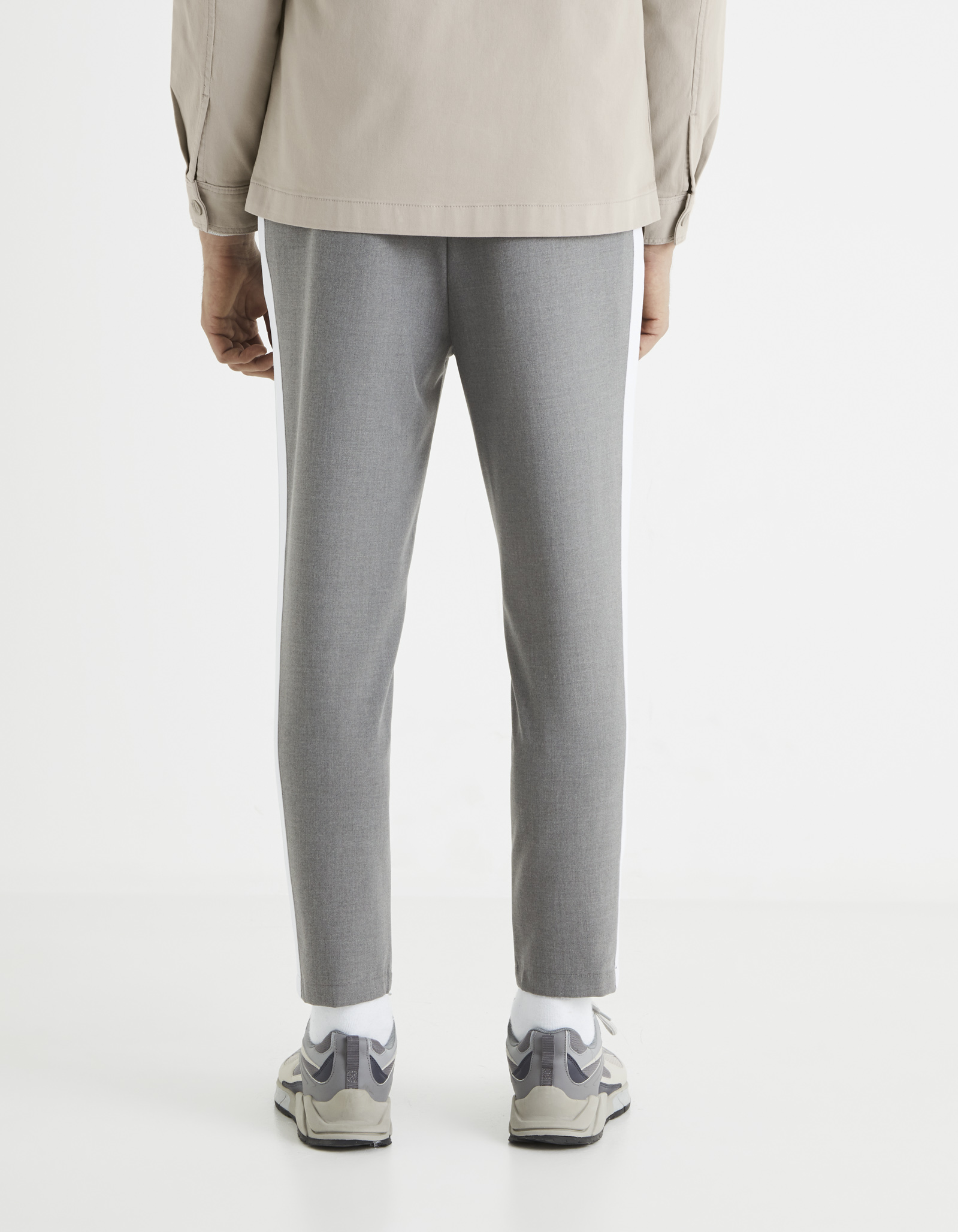 Pantaloni casual pentru barbati Celio - gri, alb