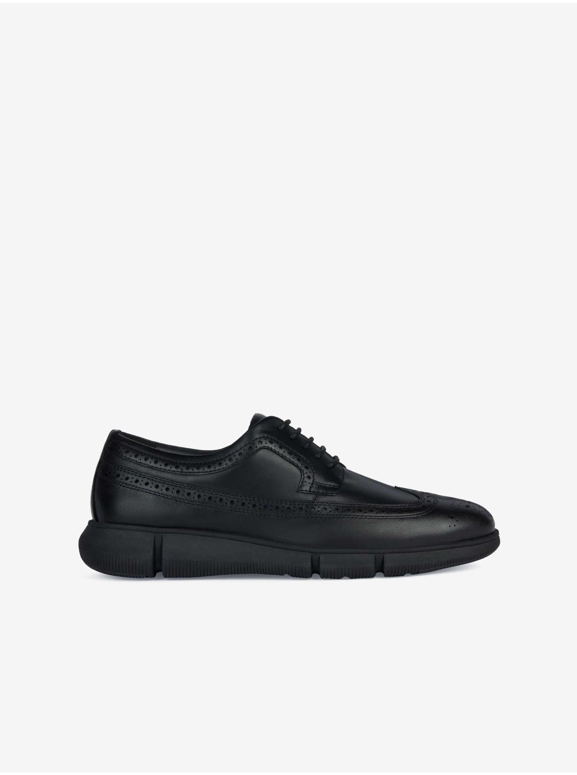 Black men's leather shoes Geox Adacter - Men