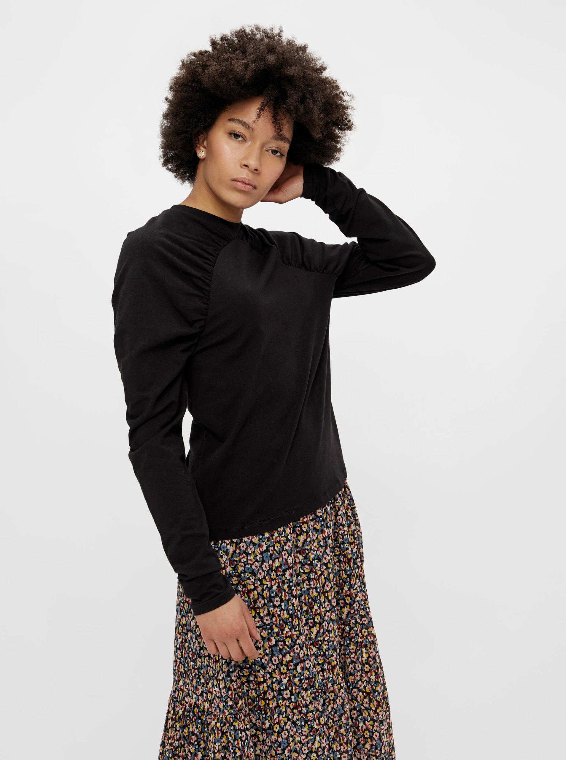 Bluze pentru femei Pieces - negru