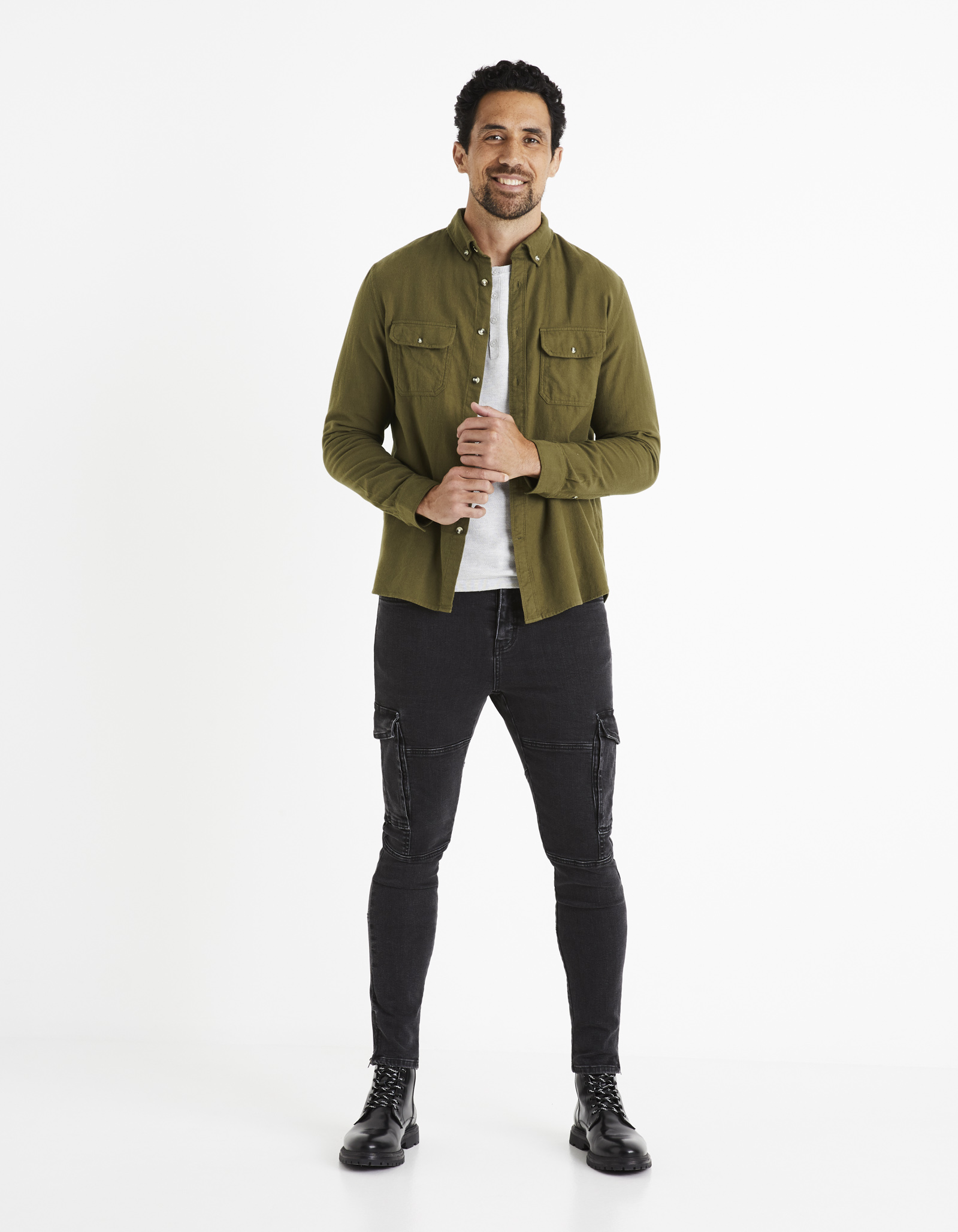 Celio Flannel Shirt Caoflacko - Men