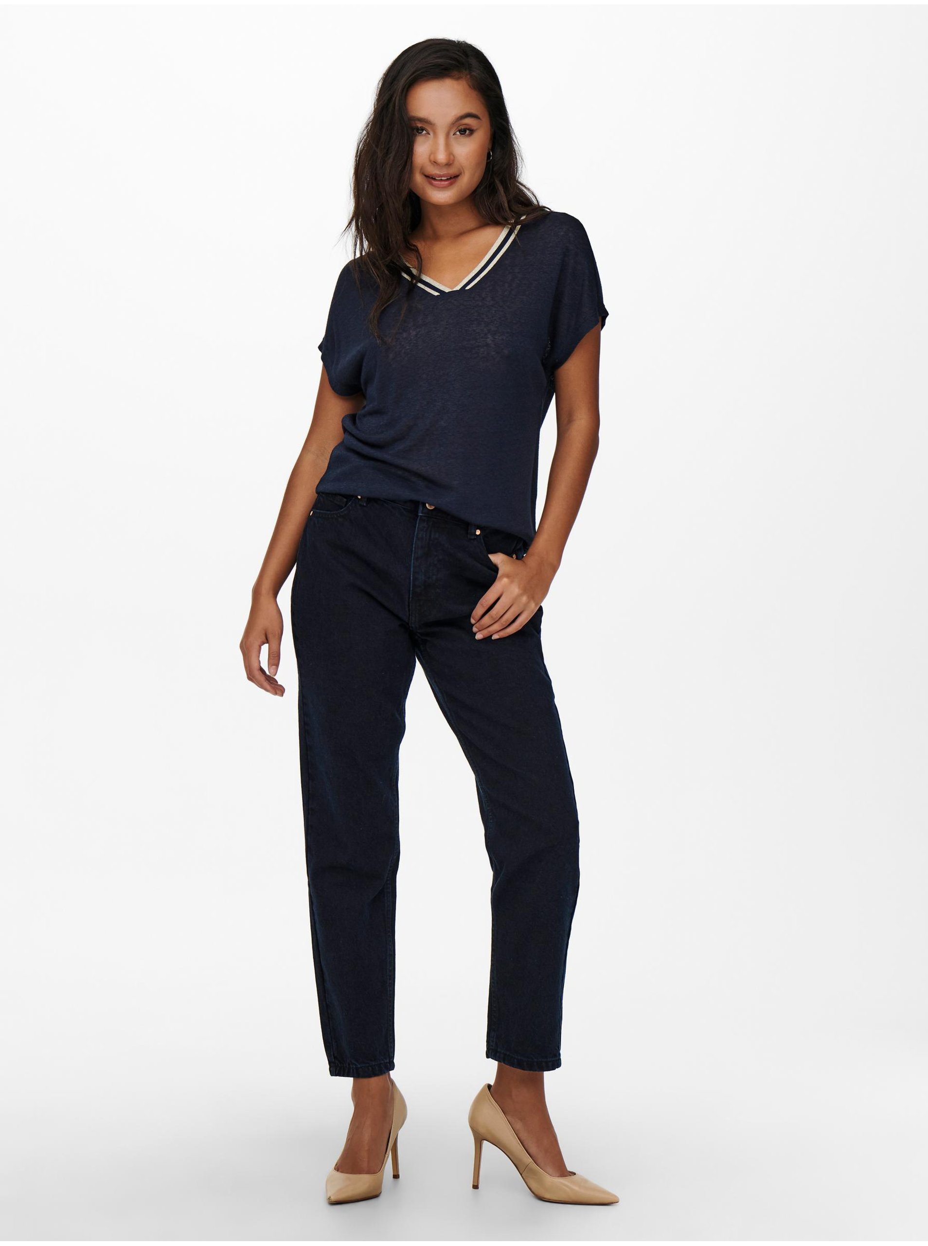 Dark blue women mom jeans ONLY Jagger - Women