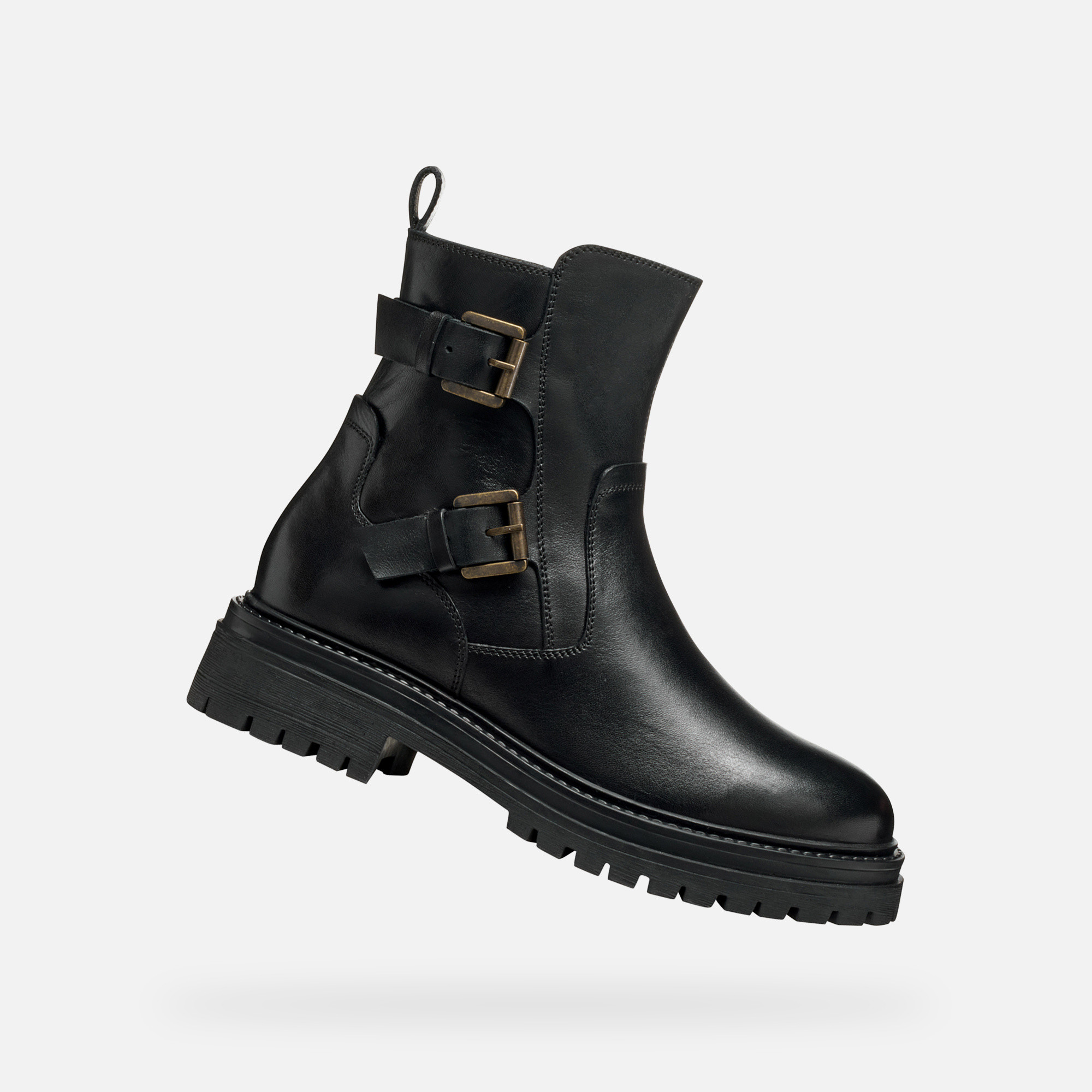 Black womens ankle boots Geox Iridea - Womens