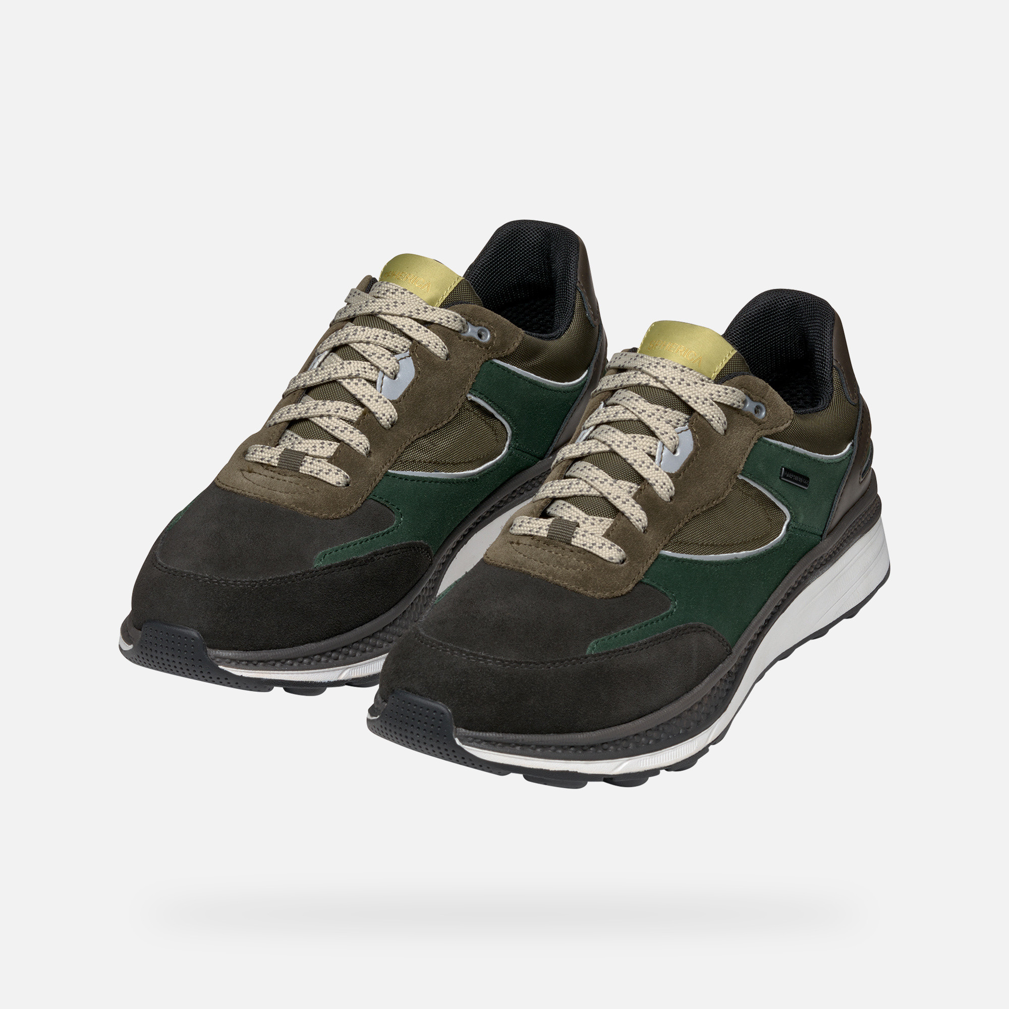 Green Men's Geox Spherica Actif X1 Sneakers - Mens