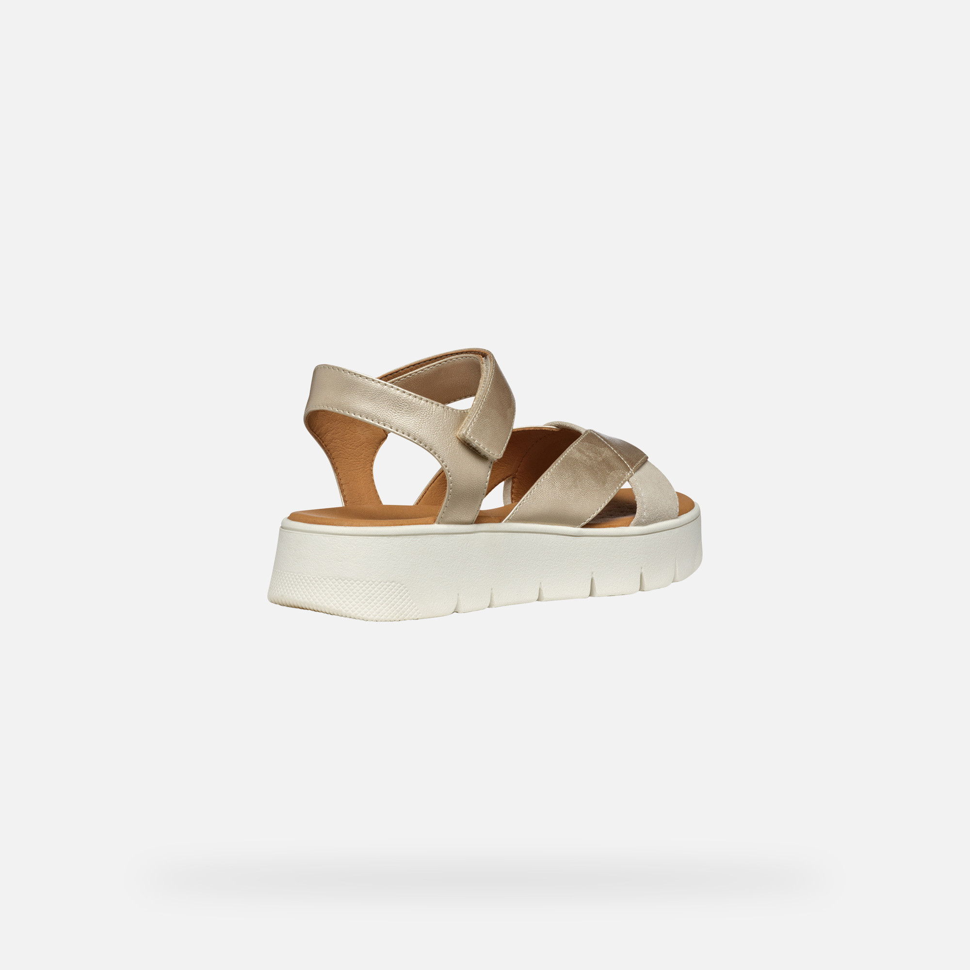 Gold women's sandals Geox Dandra 40 - Women's
