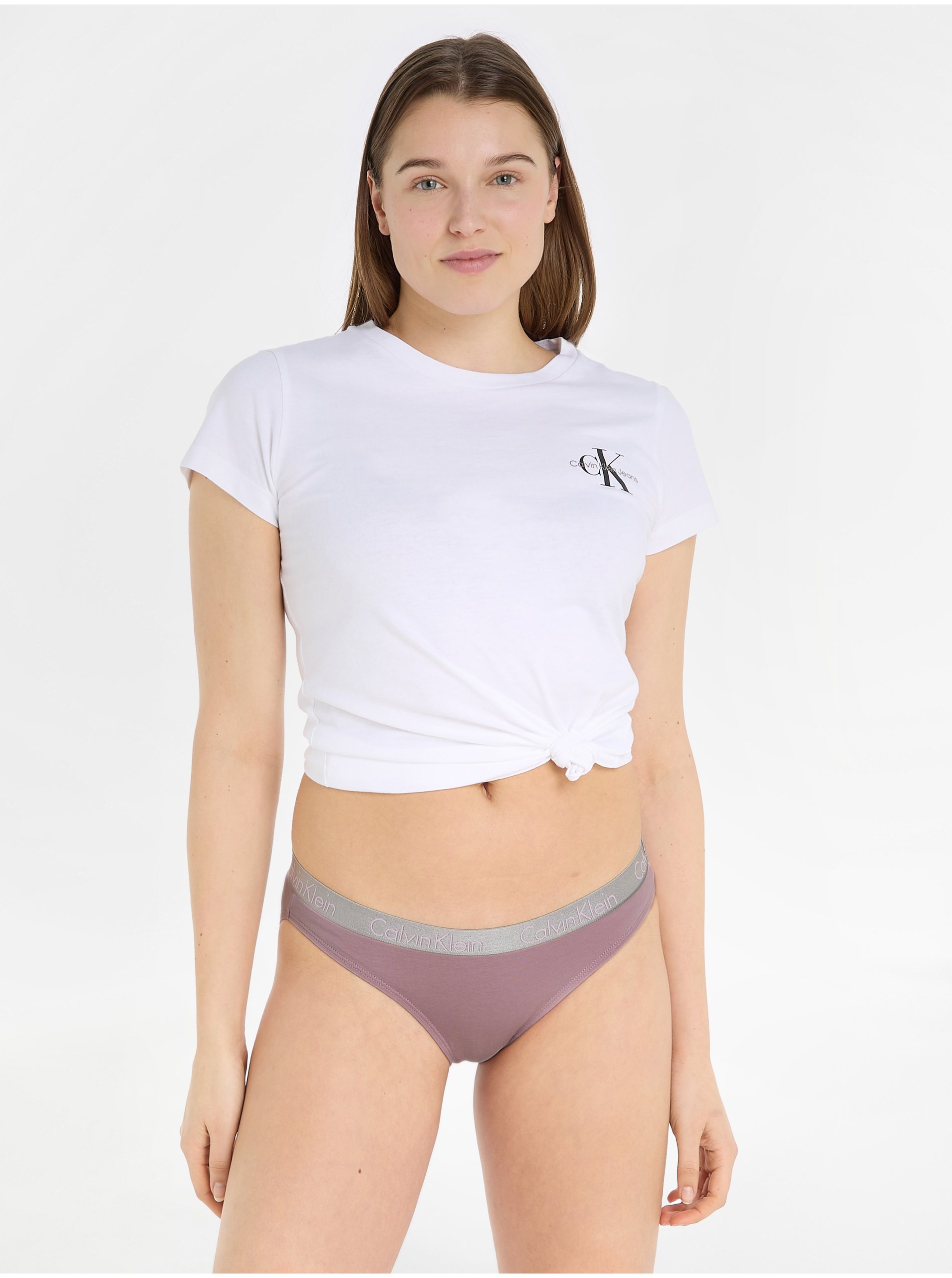 Levně Starorůžové dámské kalhotky Calvin Klein Underwear - Dámské