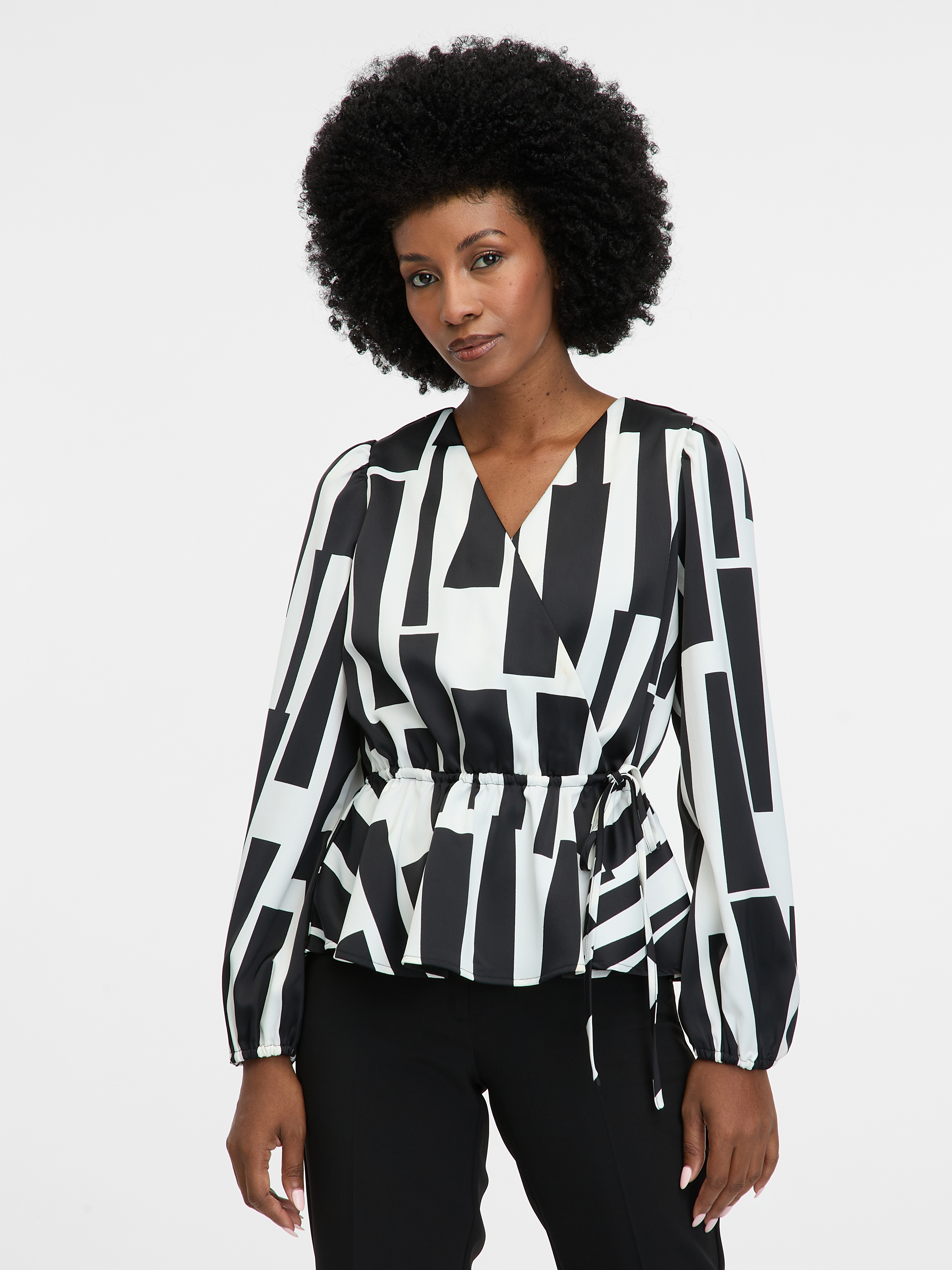Black women&#039;s patterned blouse ORSAY - Women