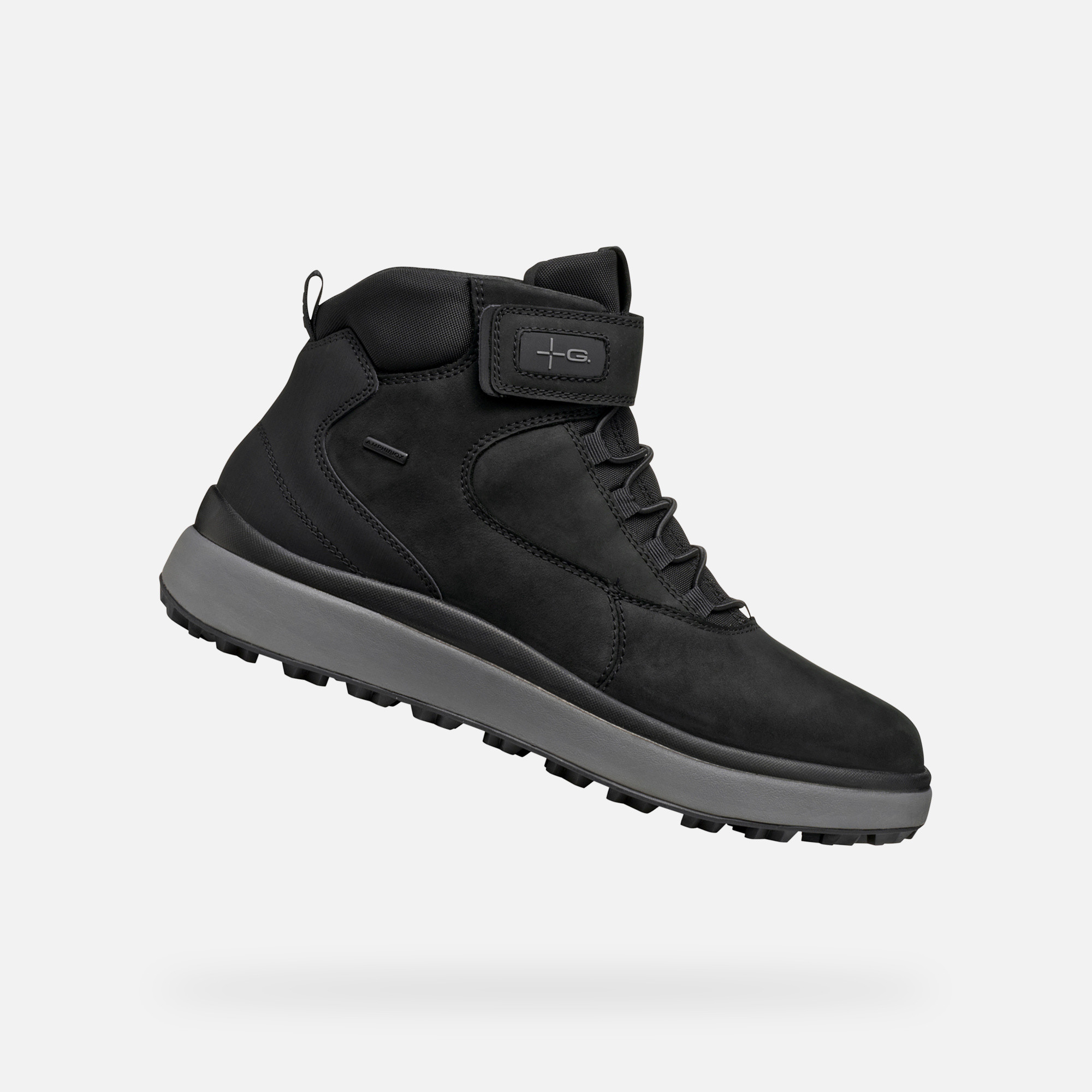 Black mens ankle boots Geox Granito + Grip A - Men