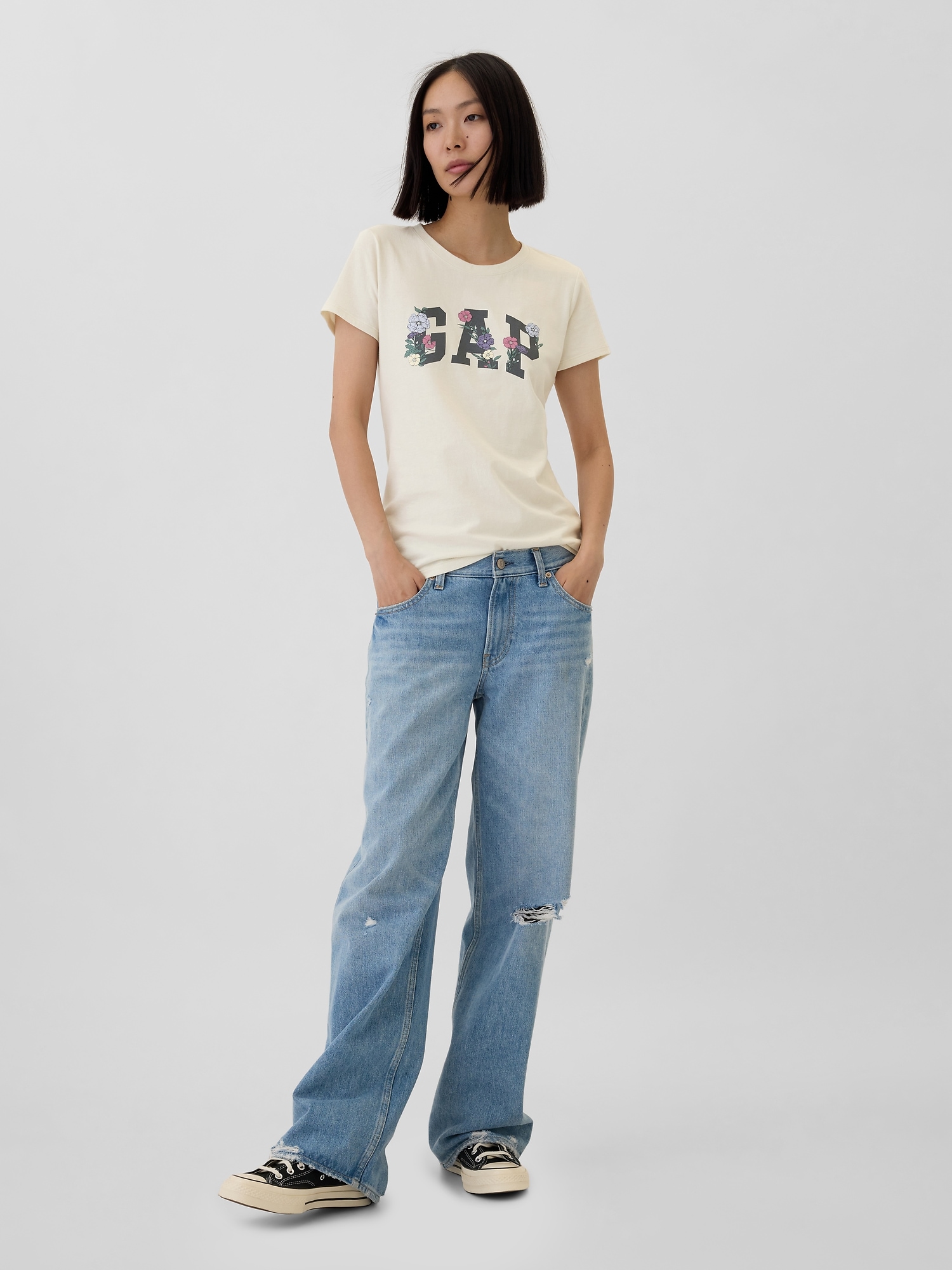 GAP Cotton T-shirt with logo - Women's