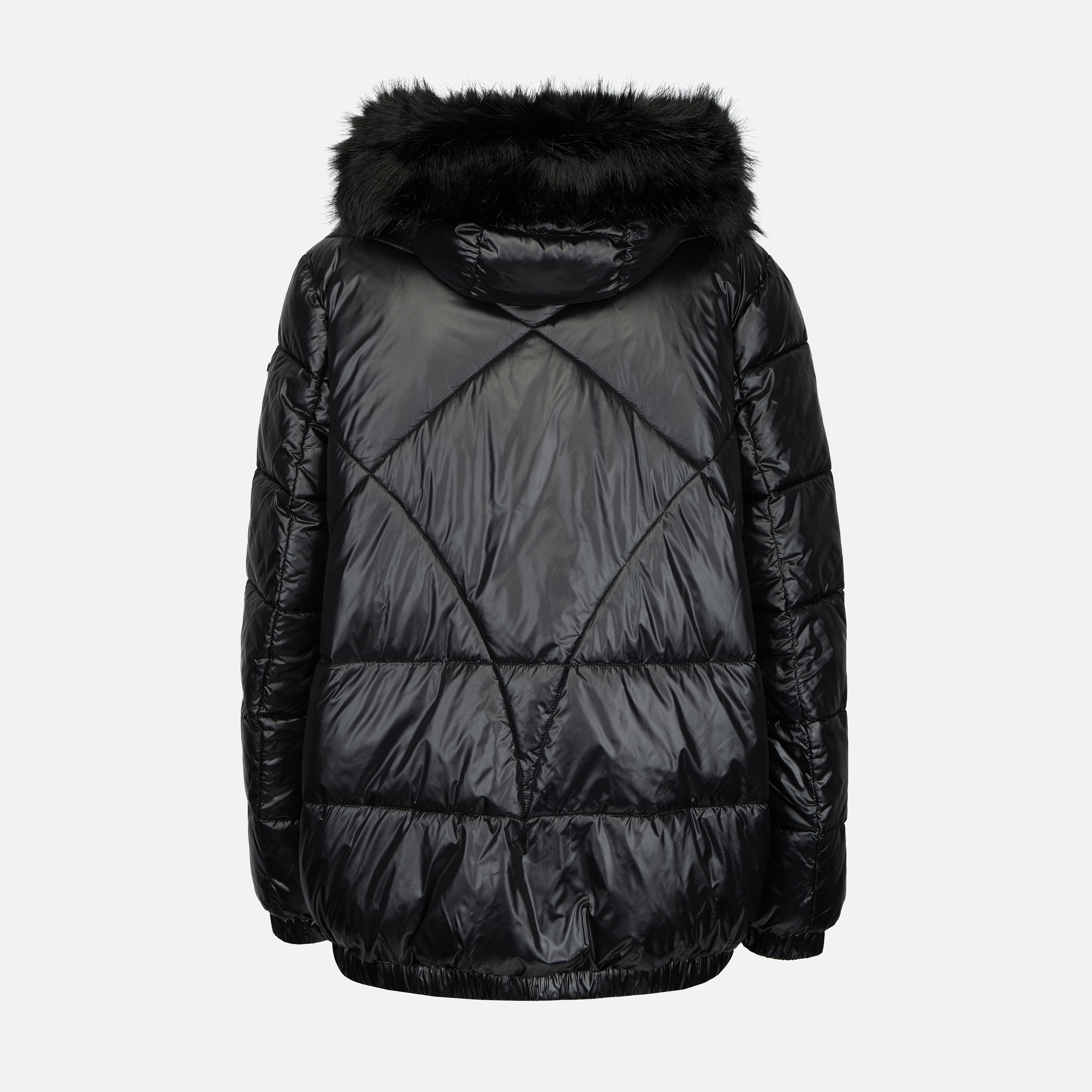 Geacă neagră cu puf pentru femei Geox Backsie