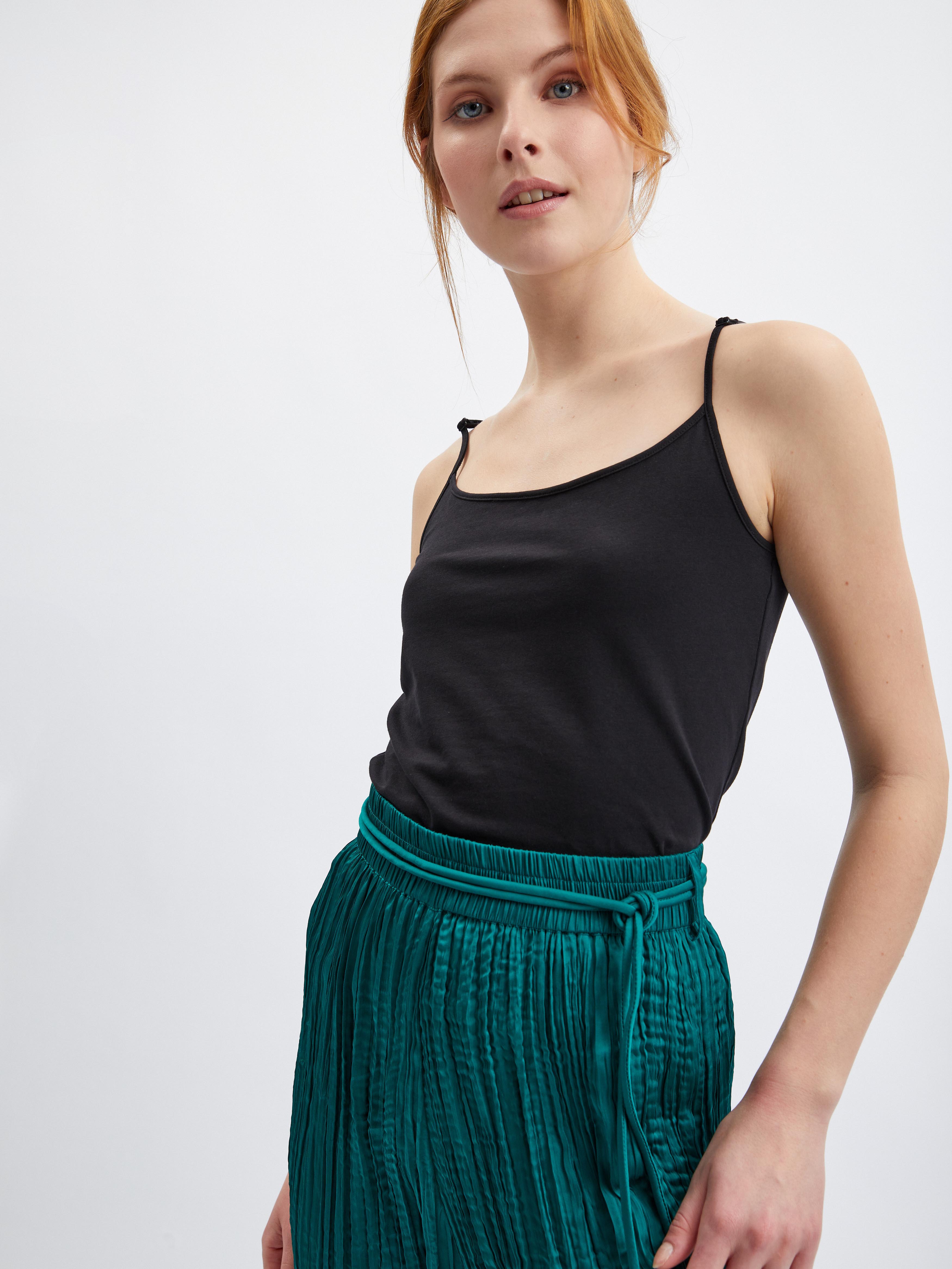 Pantaloni chino pentru femei ORSAY - verde inchis