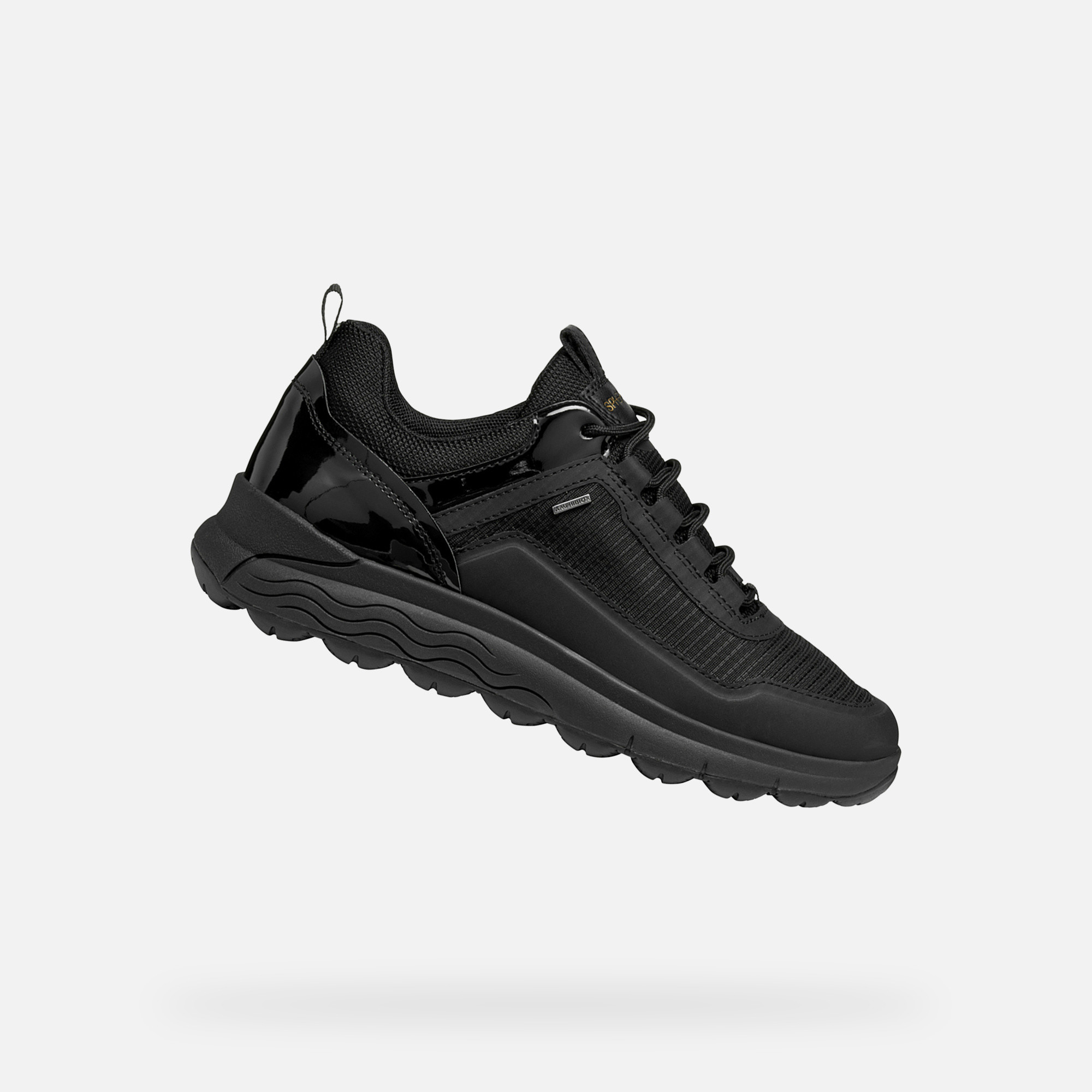 Black womens sneakers Geox Spherica 4X4 ABX - Womens
