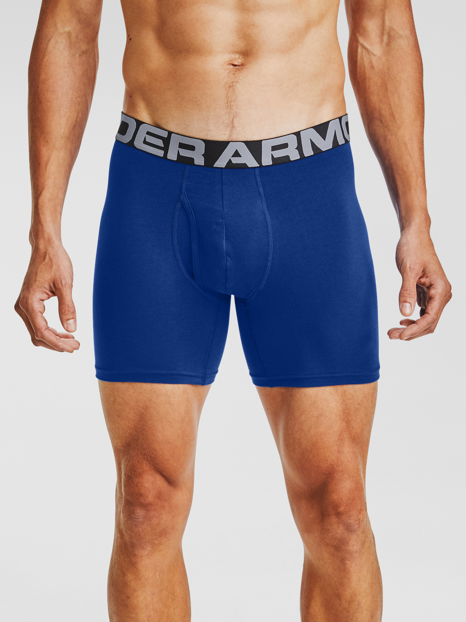 Under Armour Boxerky UA Charged Cotton 6in 3 Pack-BLU - Pánské