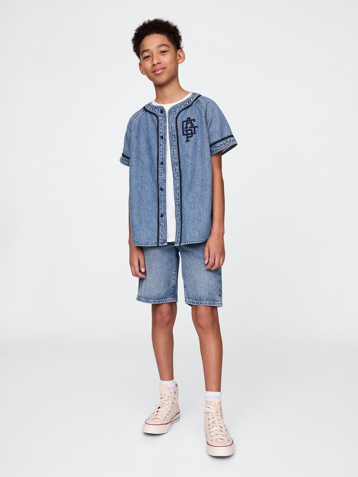 GAP Children&#039;s denim shirt Baseball Americana - Boys