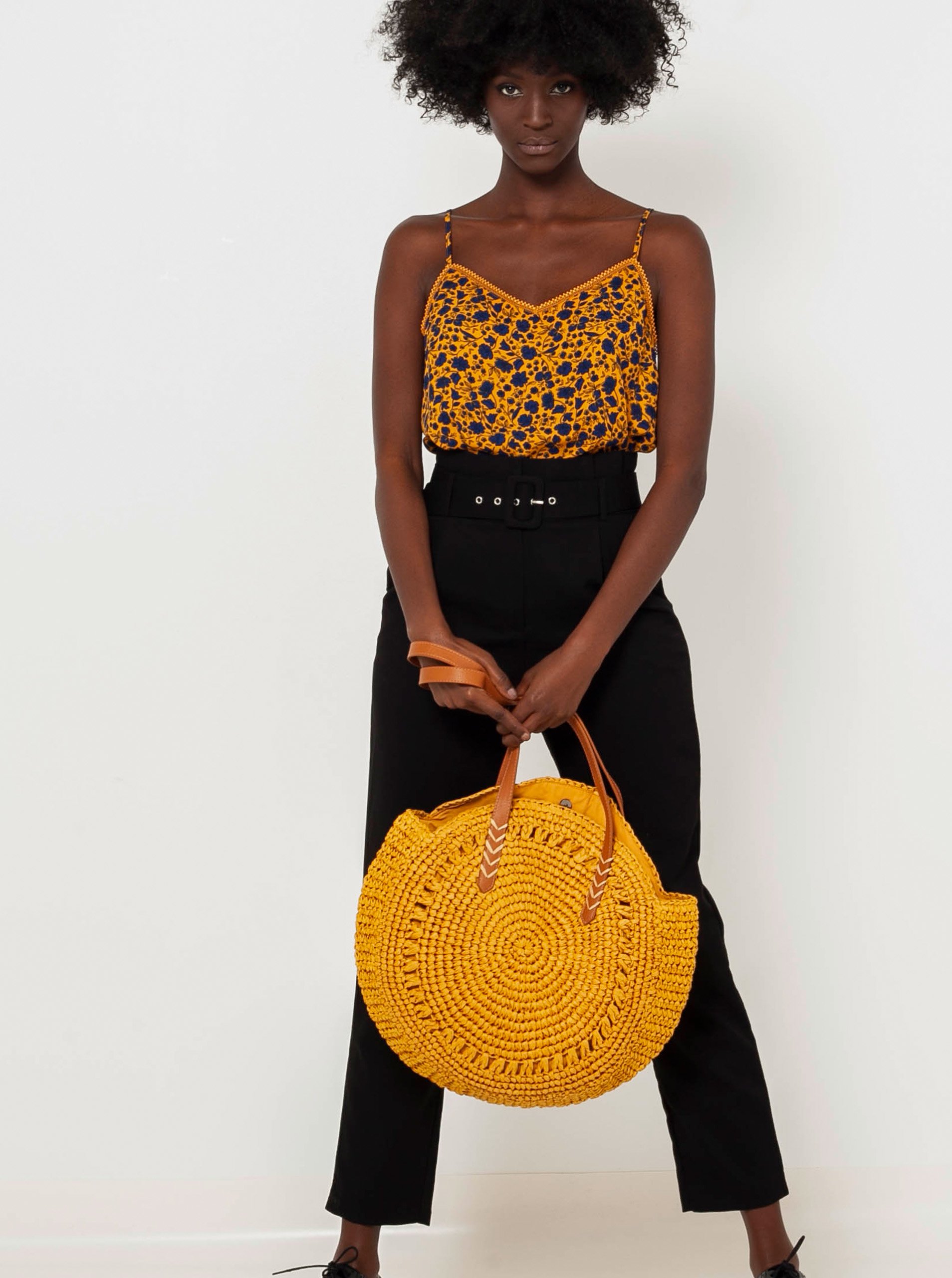 Top crop dama, CAMAIEU Flowered