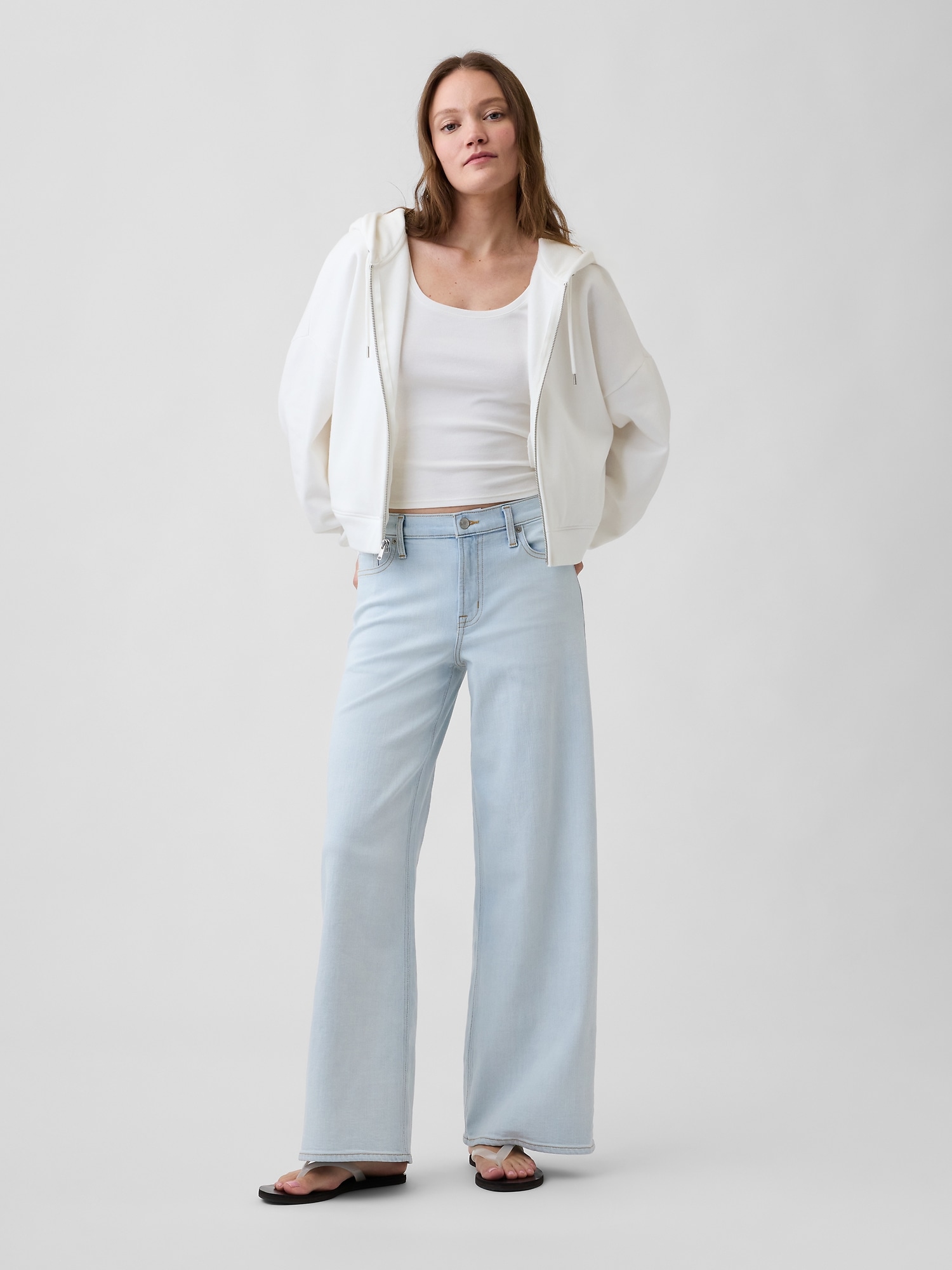GAP Jeans Mid Rise Wide-Leg - Ladies