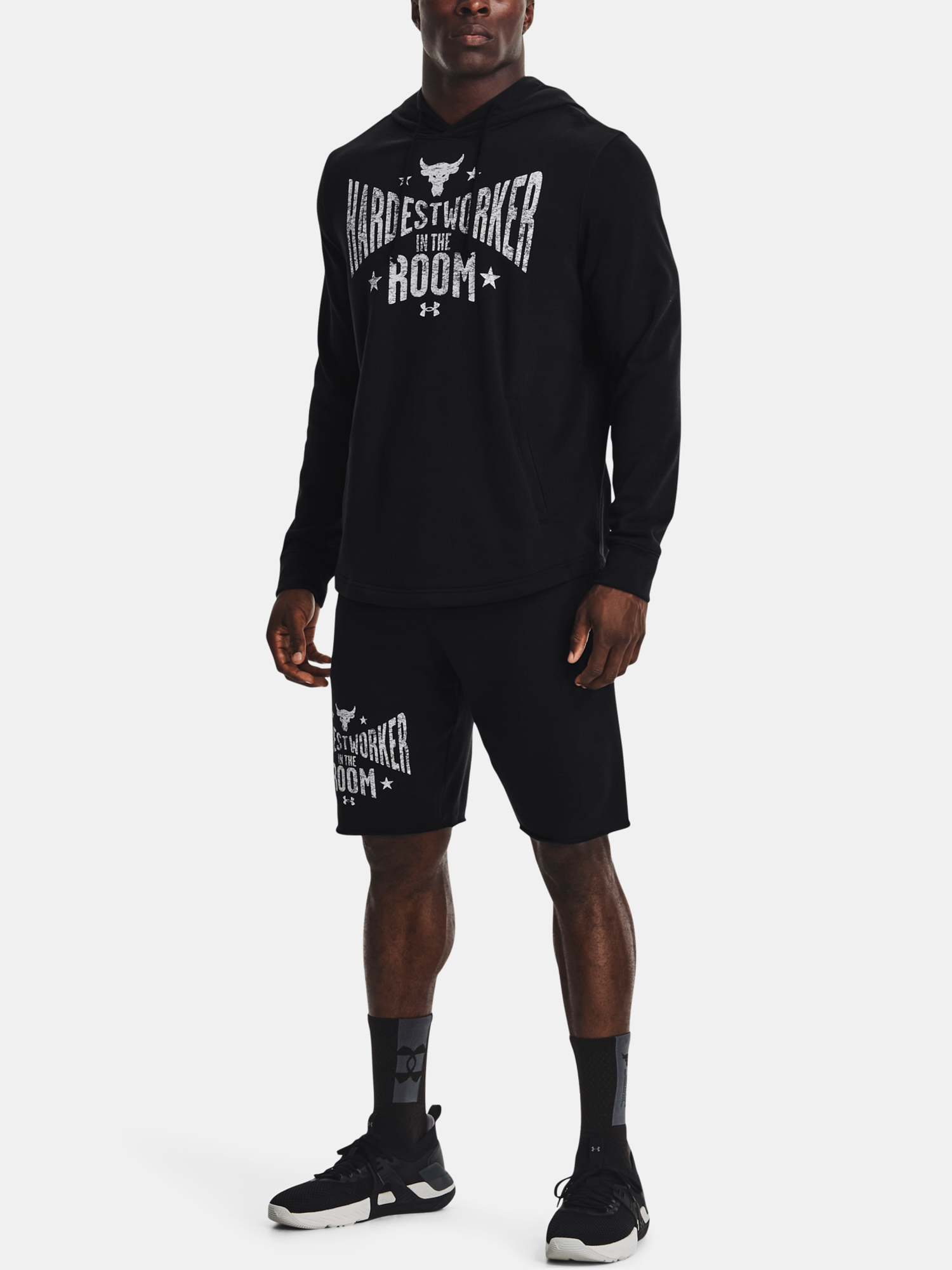 Under Armour Sweatshirt UA Pjt Rock Terry Hoodie-BLK - Men's