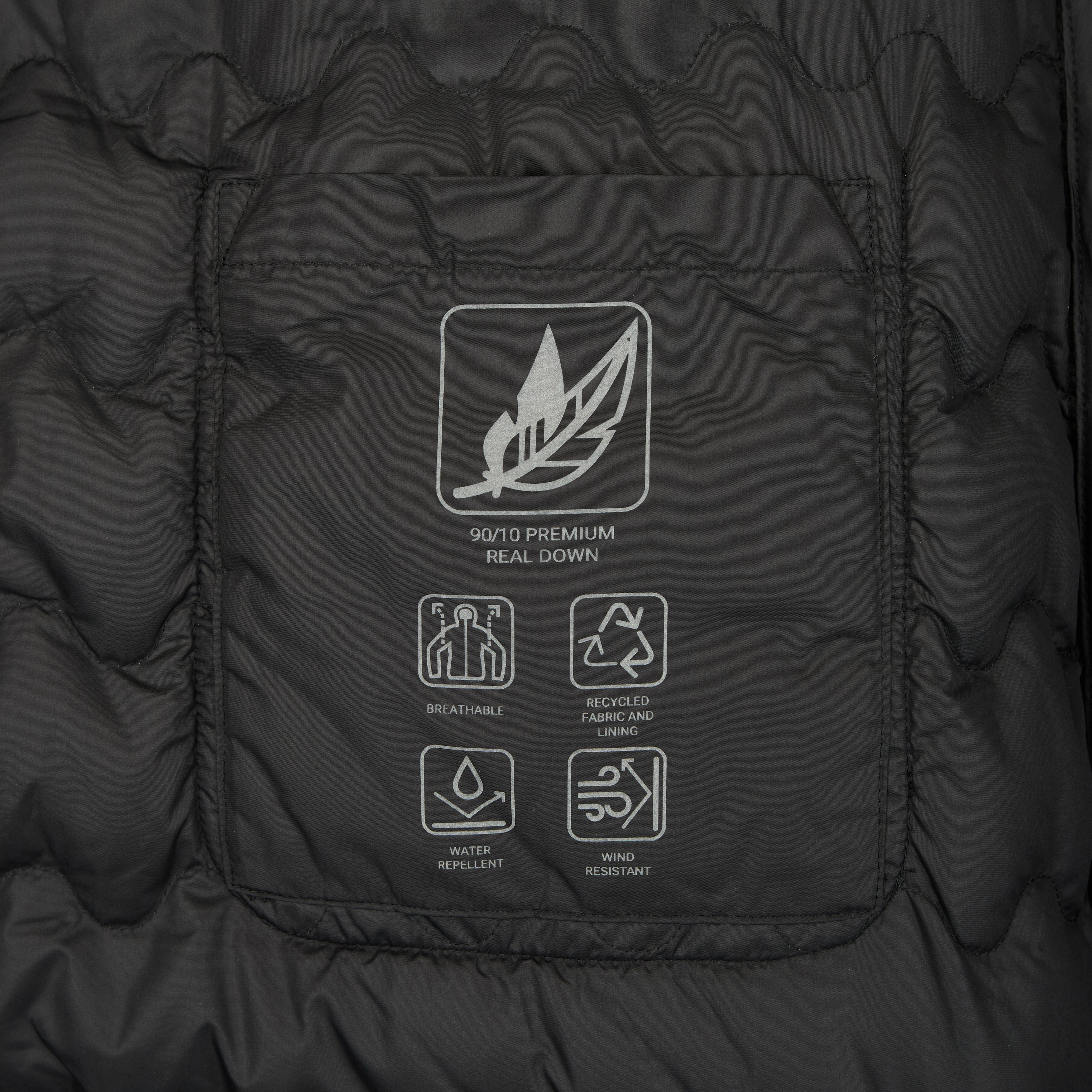 Geacă neagră cu puf pentru femei Geox Myluse