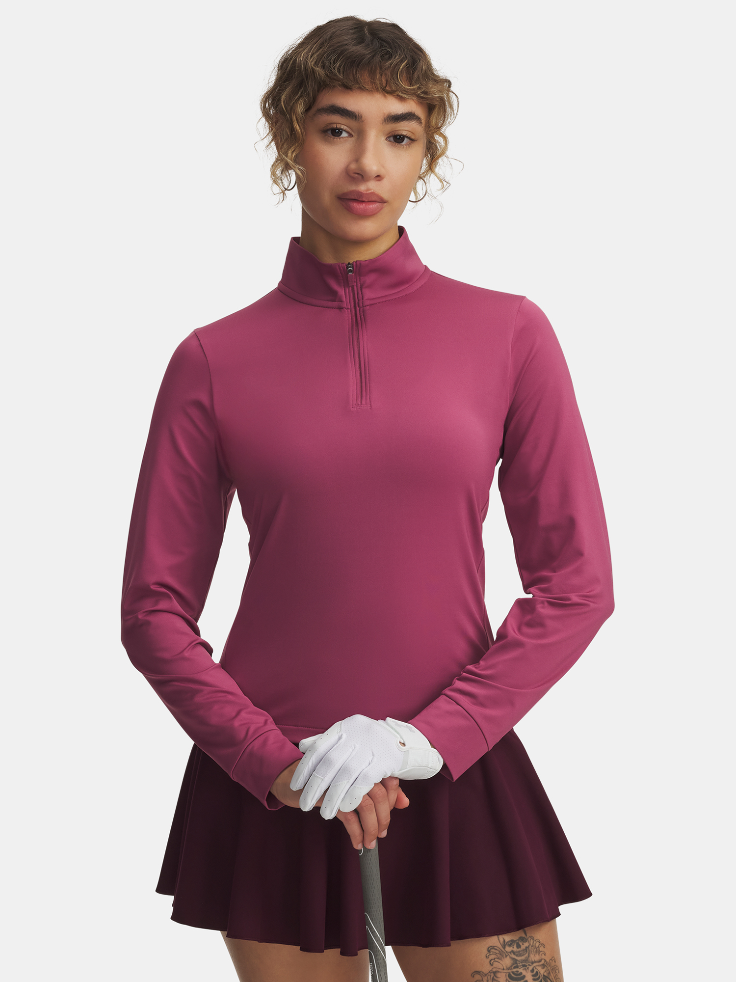 Under Armour UA Drive 1/4 Zip-RED T-Shirt for Women - Women's