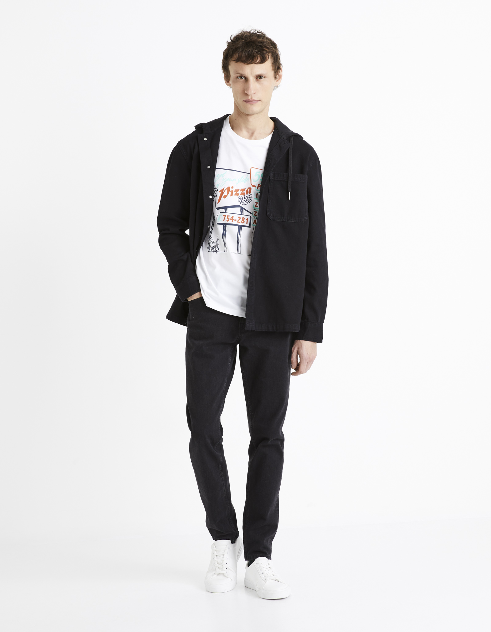 Jachete subtire pentru barbati Celio - negru