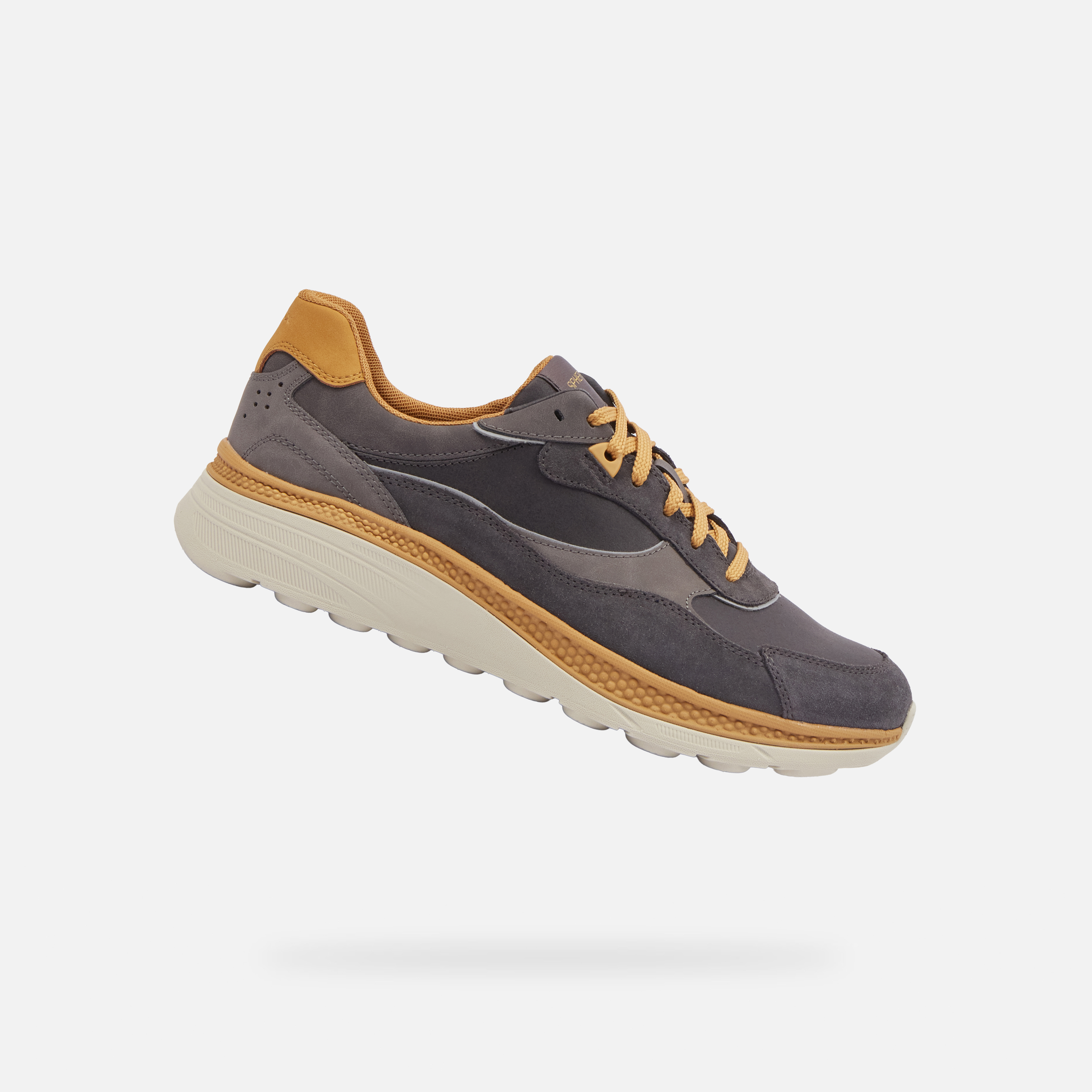 Grey mens sneakers Geox Spherica Actif X1 - Mens