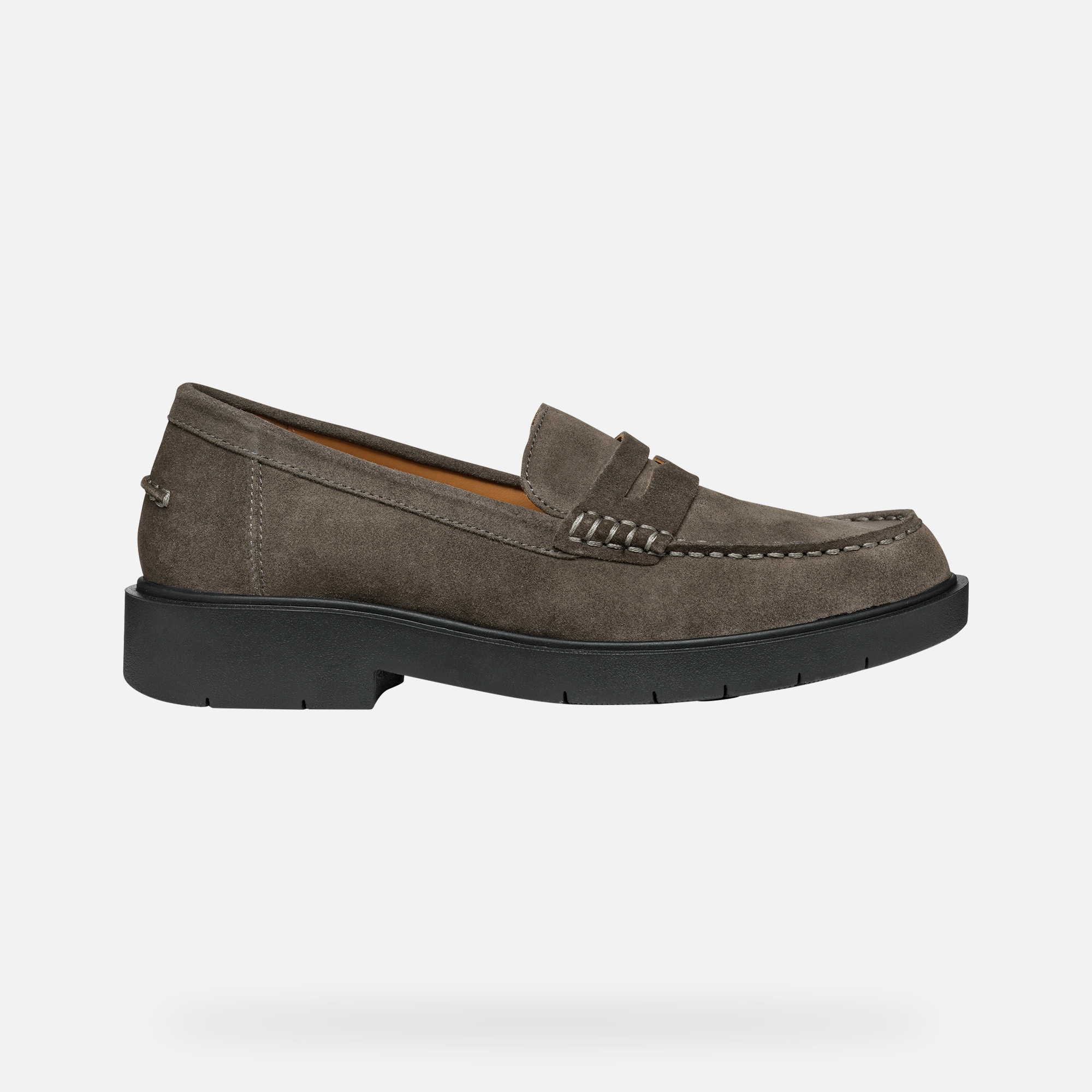 Dark grey women&#039;s moccasins Geox Spherica Ec1 - Women&#039;s