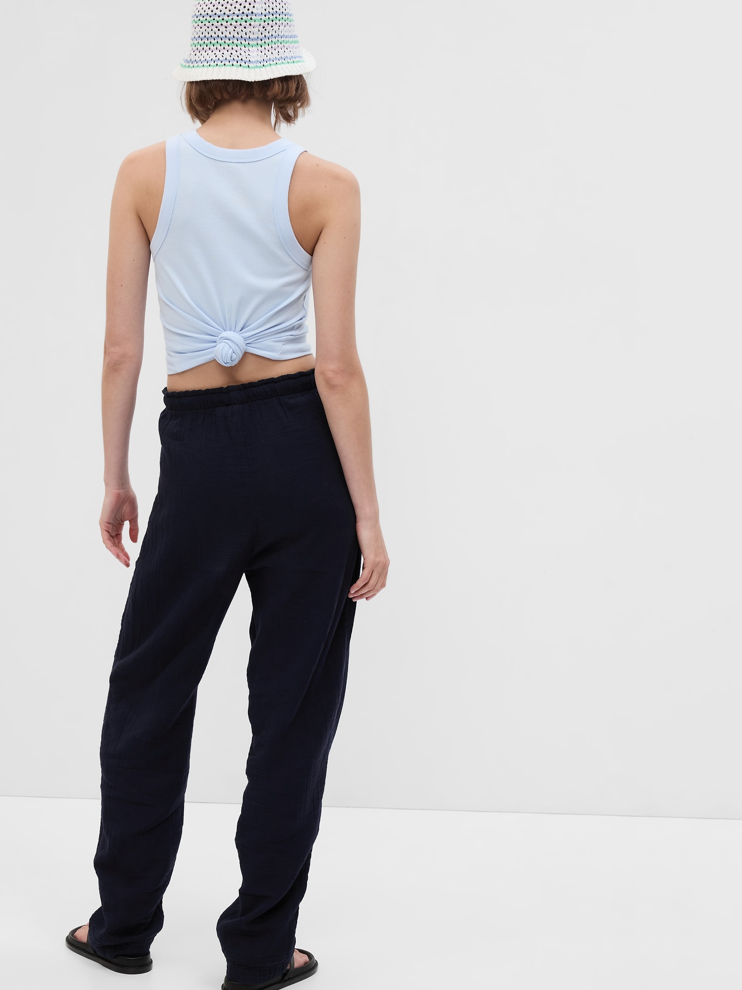 Pantaloni casual pentru femei GAP - albastru inchis
