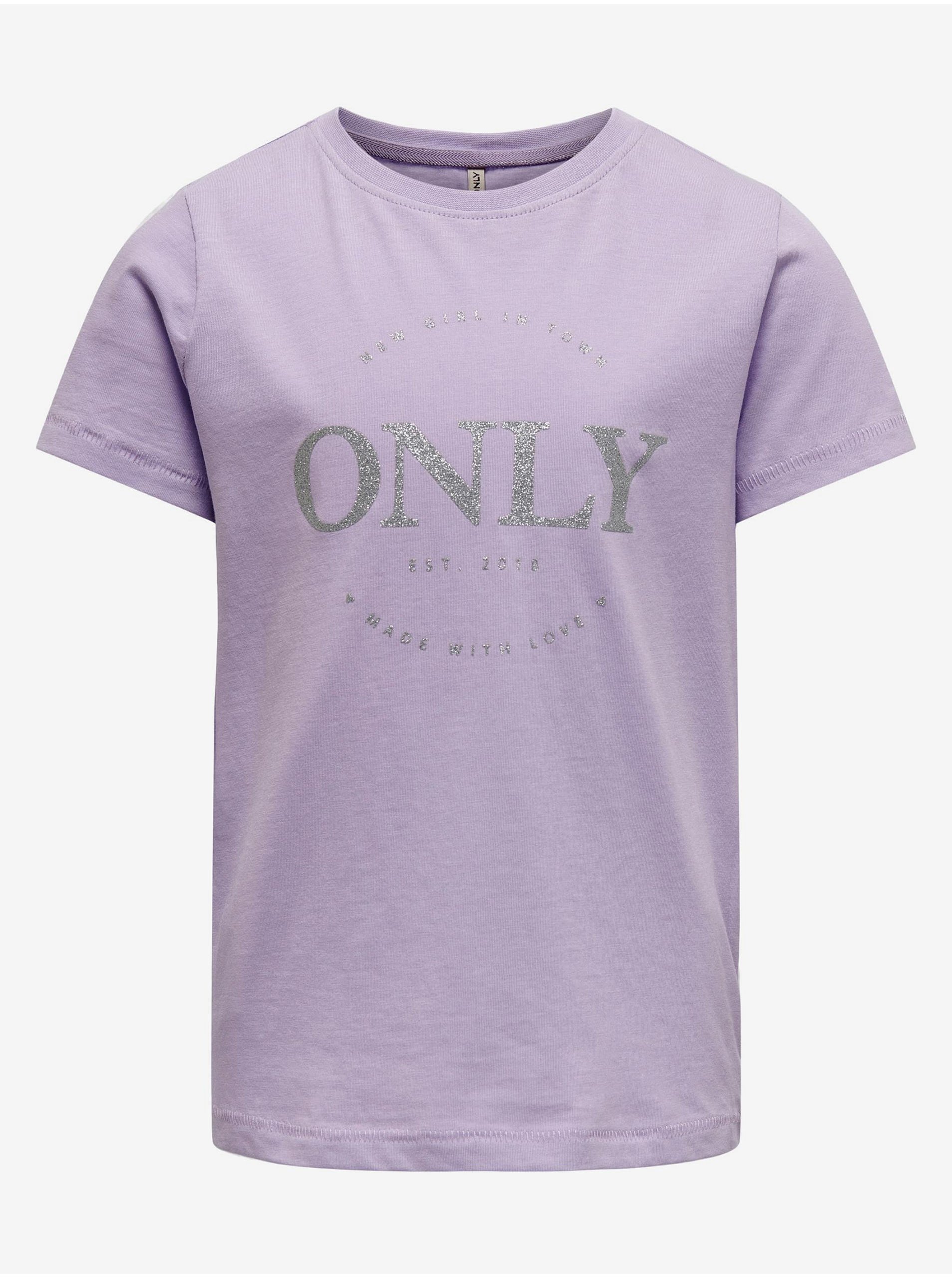 Levně Světle fialové holčičí tričko ONLY Wendy - Holky