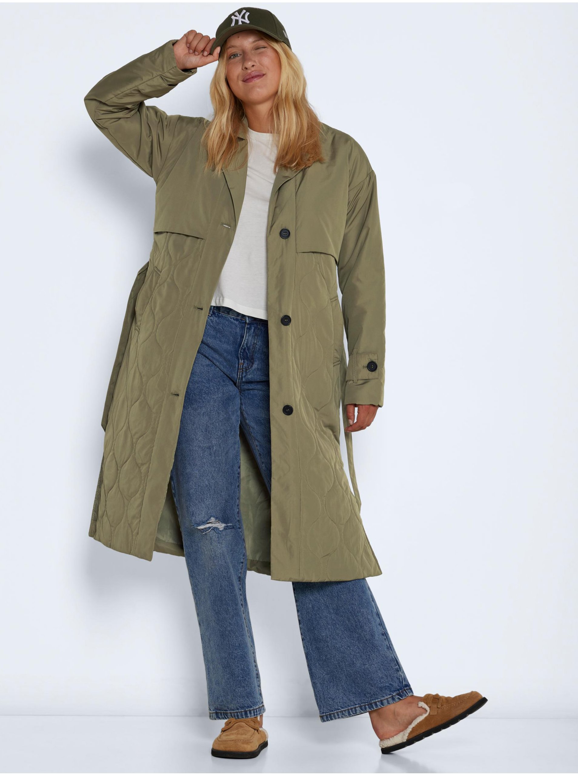 Khaki trench coat Noisy May Feline - Women