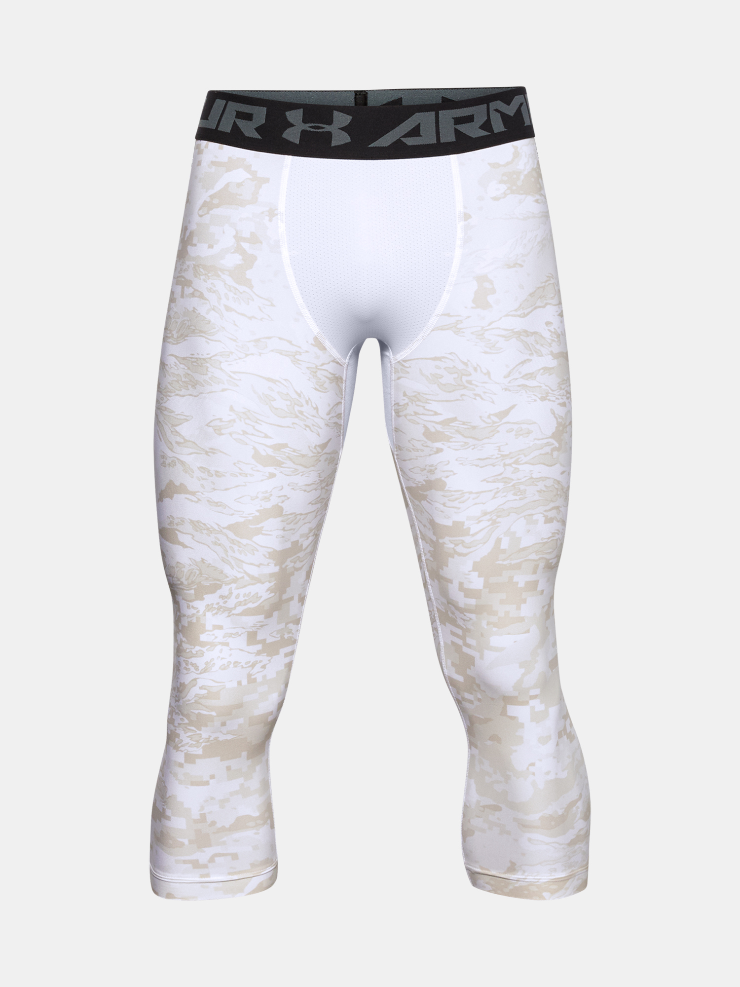 Under Armour UA HG 3/4 Print Leggings-WHT Leggings