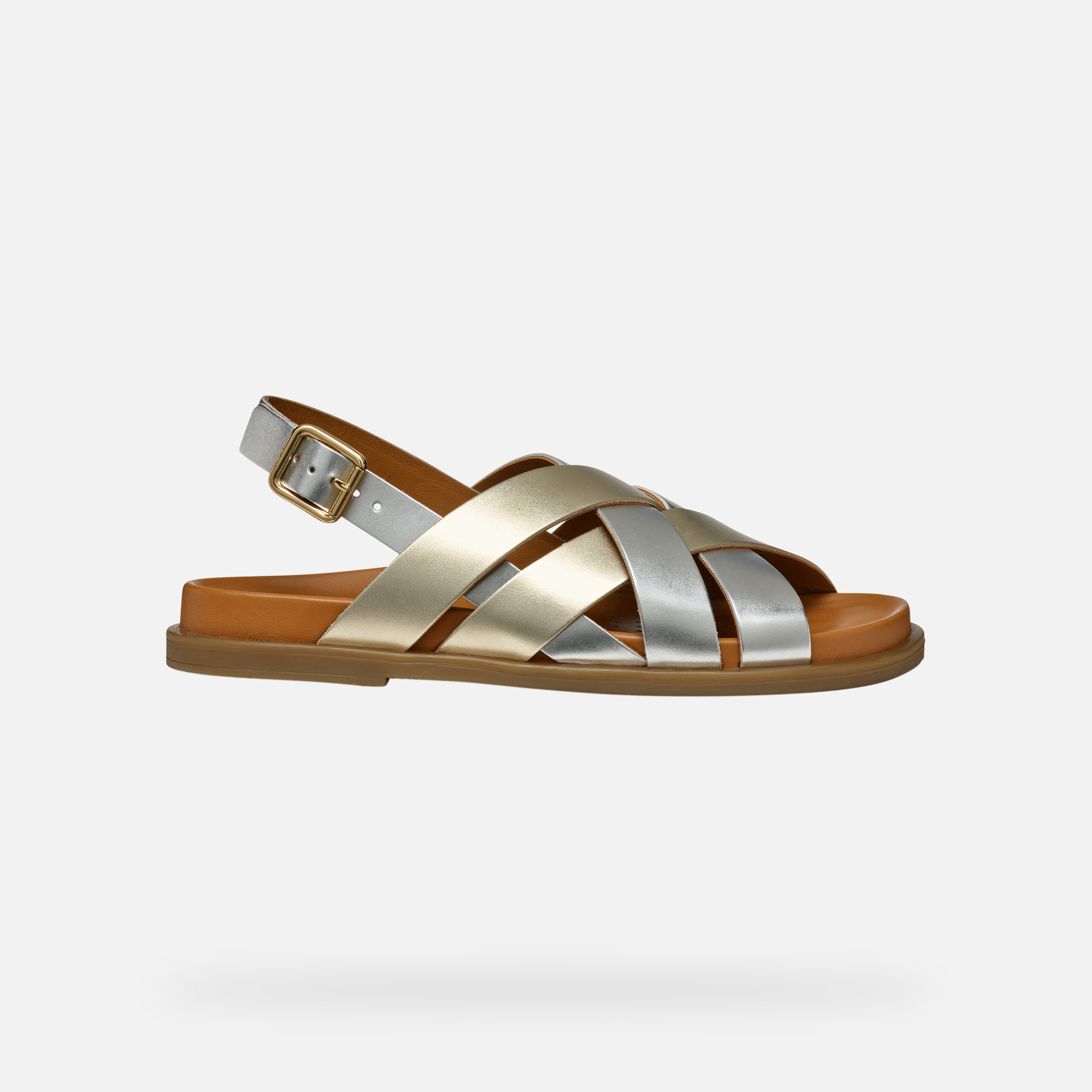 Gold women&#039;s sandals Geox Adelash - Women&#039;s