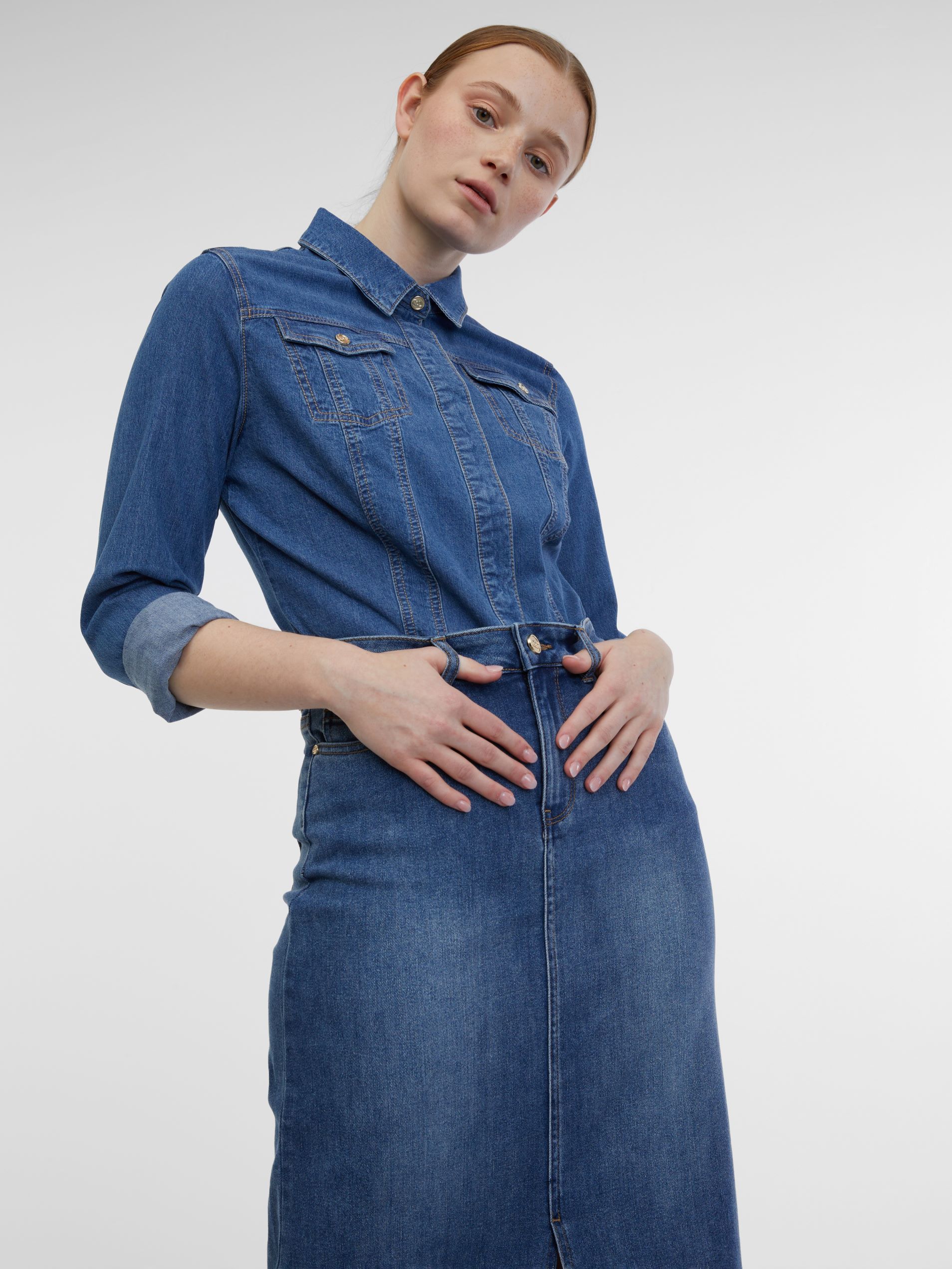 Marimi curvy pentru femei ORSAY - albastru