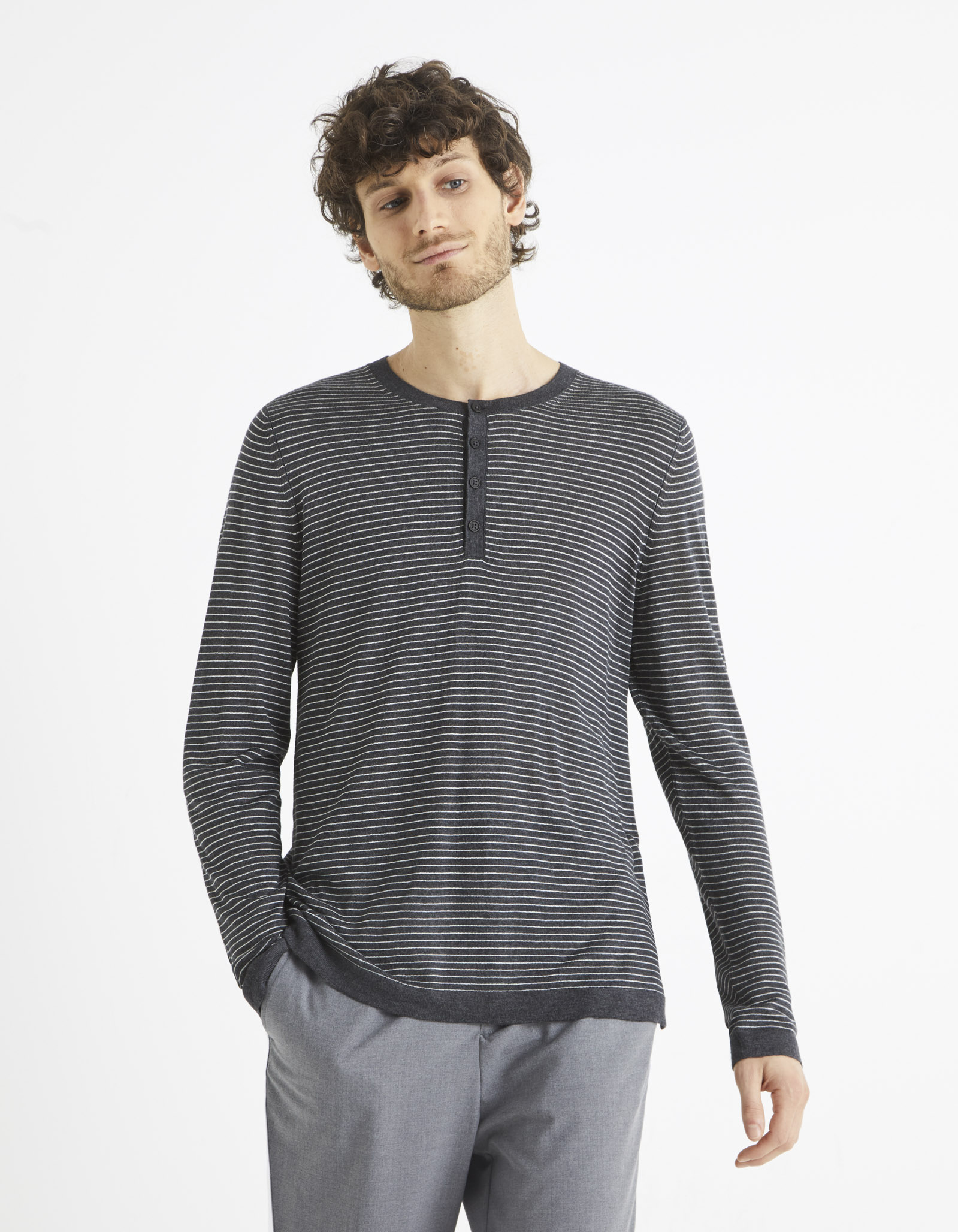 Pulovere pentru barbati Celio - gri inchis, gri