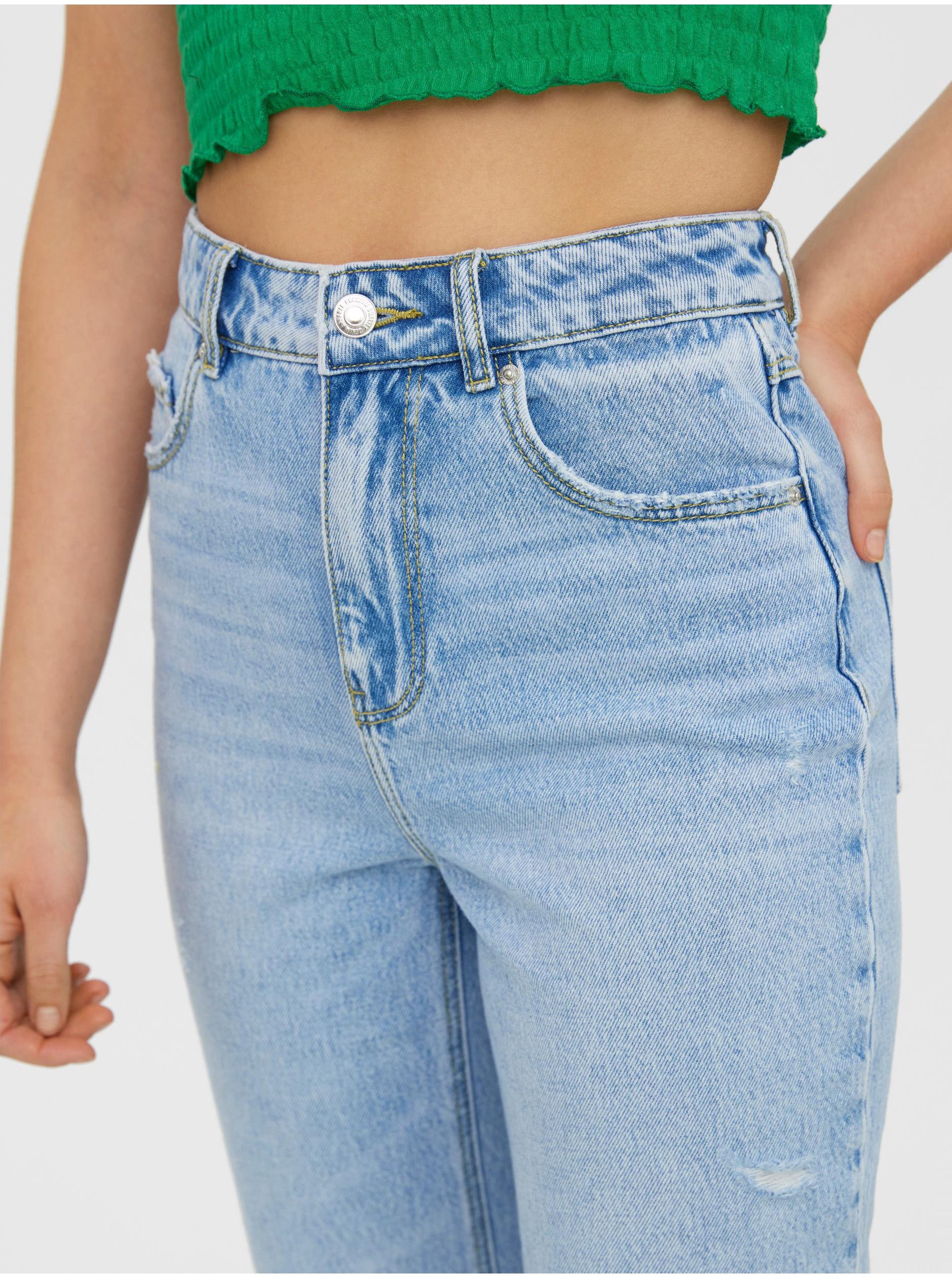Straight fit pentru femei VERO MODA - albastru deschis