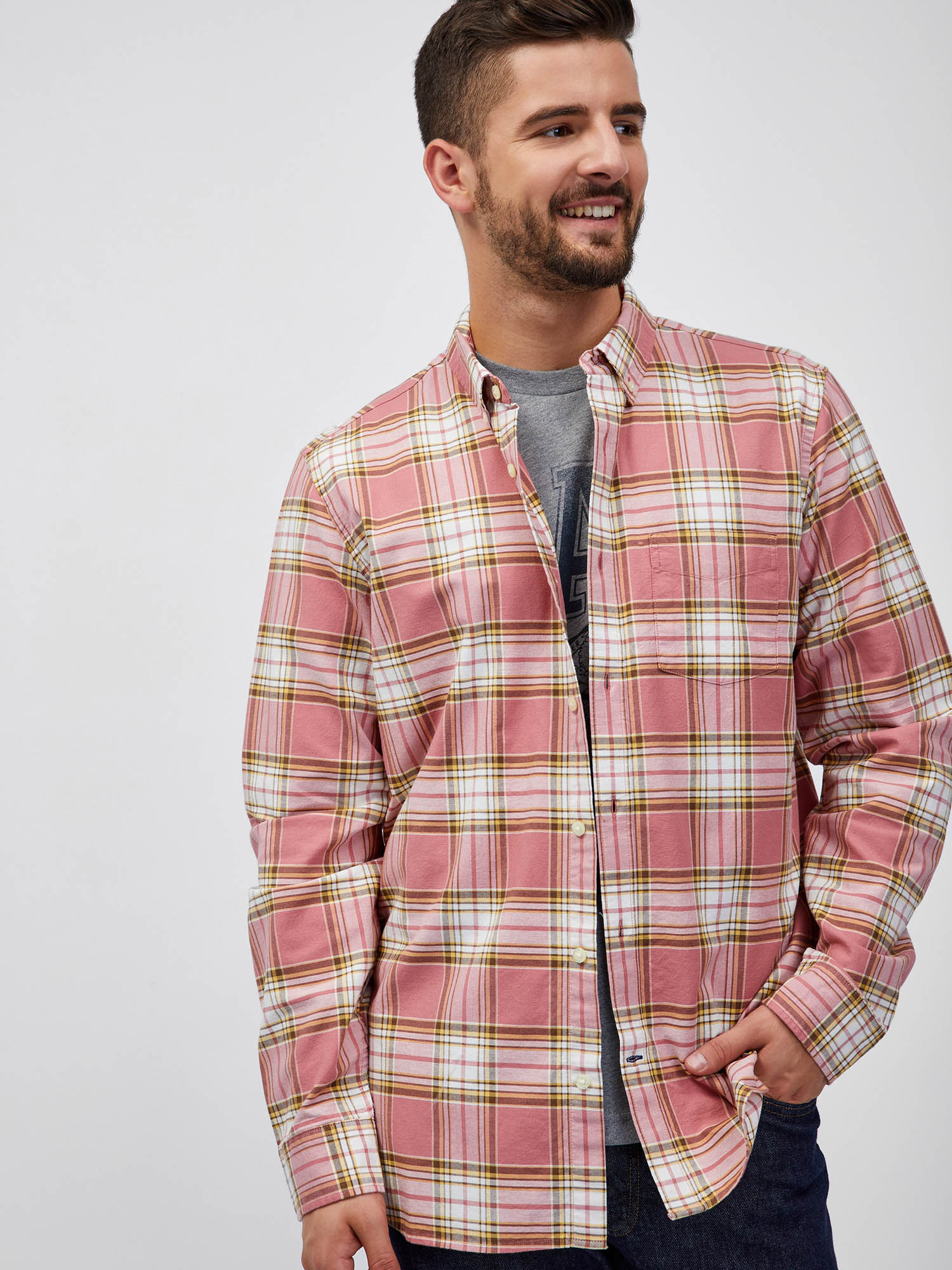 GAP Checkered Shirt Standard Oxford - Men