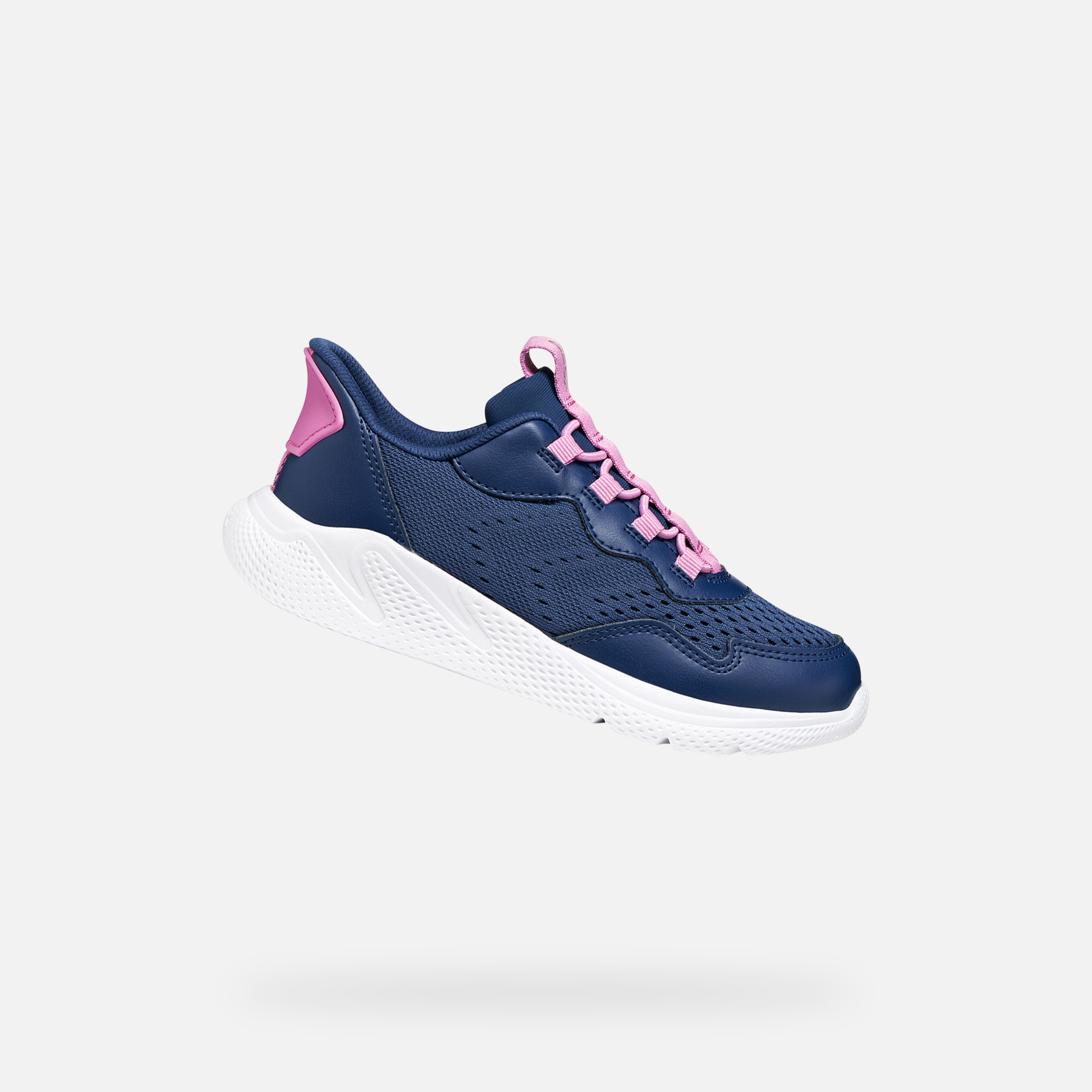 Blue Girls Geox Sprintye Fast in Sneakers - Girls