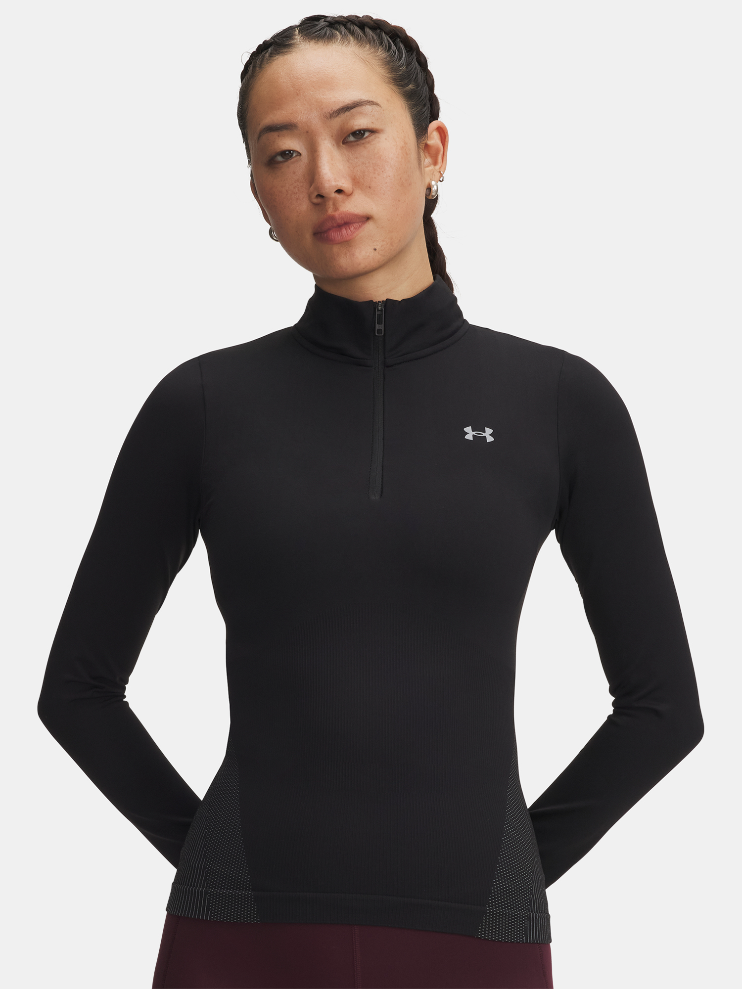 Under Armour UA Vanish Seamless 1/4 Zip-BLK T-Shirt for Women - Womens