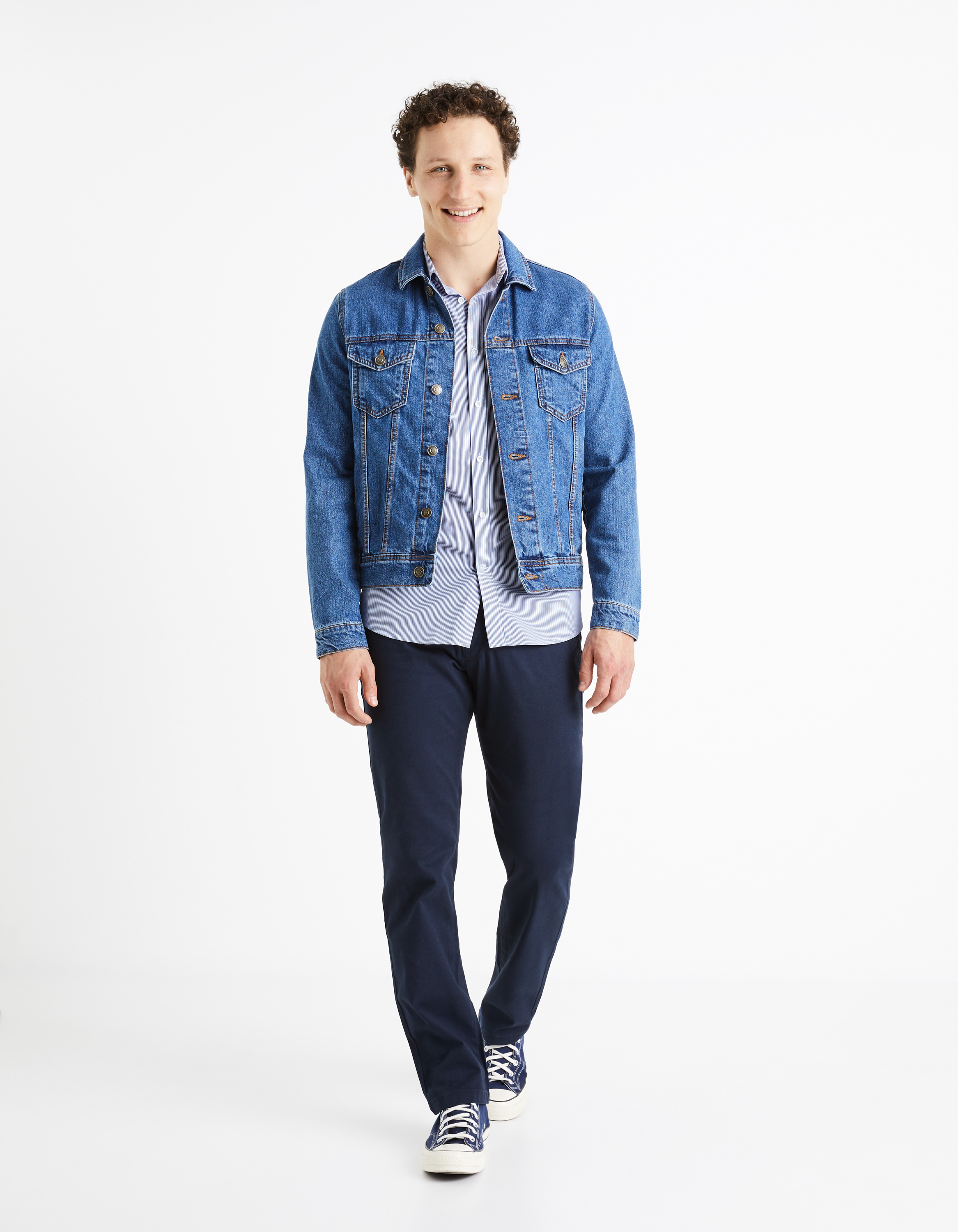 Pantaloni casual pentru barbati Celio - albastru inchis